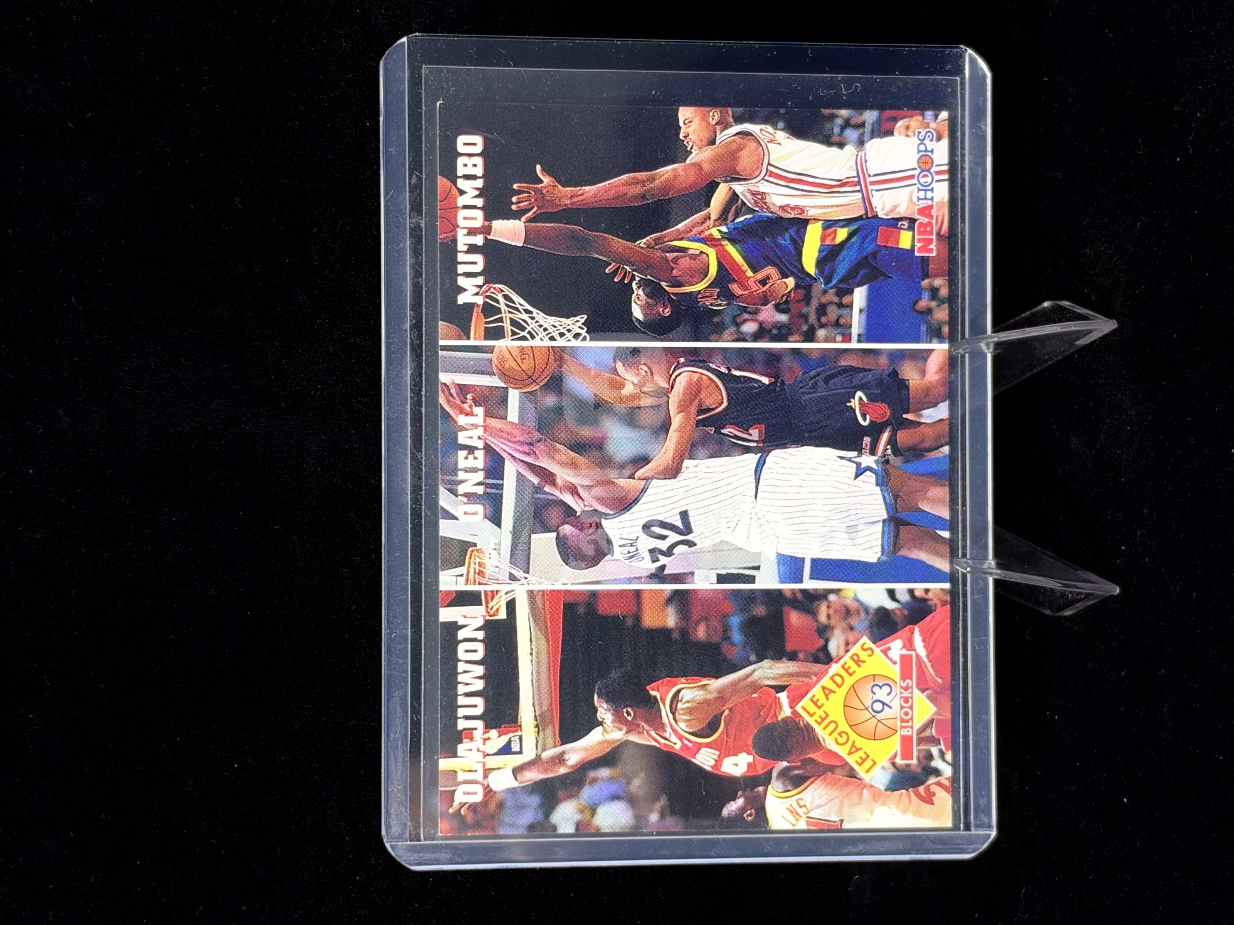 1993-94 SkyBox nba Shaquille O'Neal 沙奎尔 奥尼尔 / 哈基姆 奥拉朱旺 / 迪肯贝 穆托姆博 三人 经典 高端系列 大比例 特卡 卡品如图 【顺丰特快】