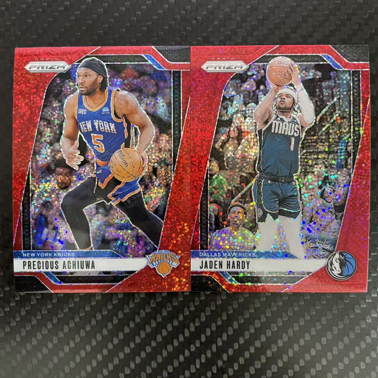 2024-25 Panini Prizm Jaden Hardy 【杰克森拍卖】lot2张 杰登 哈迪 独行侠 普雷舍斯 阿丘瓦 尼克斯 红点折 INS