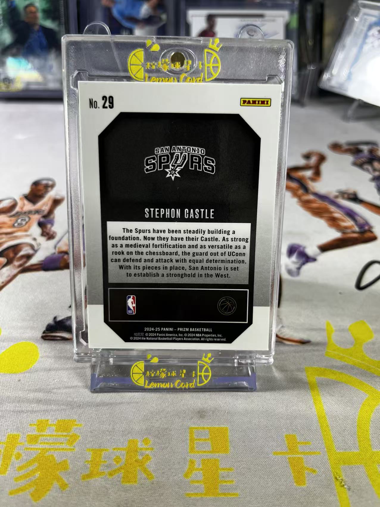 2024-25 Panini Prizm Stephon Castle 【柠檬球星卡拍卖】马刺 斯蒂芬 卡斯尔 新秀 RC 特卡 折射 pz 微瑕如图 #不语