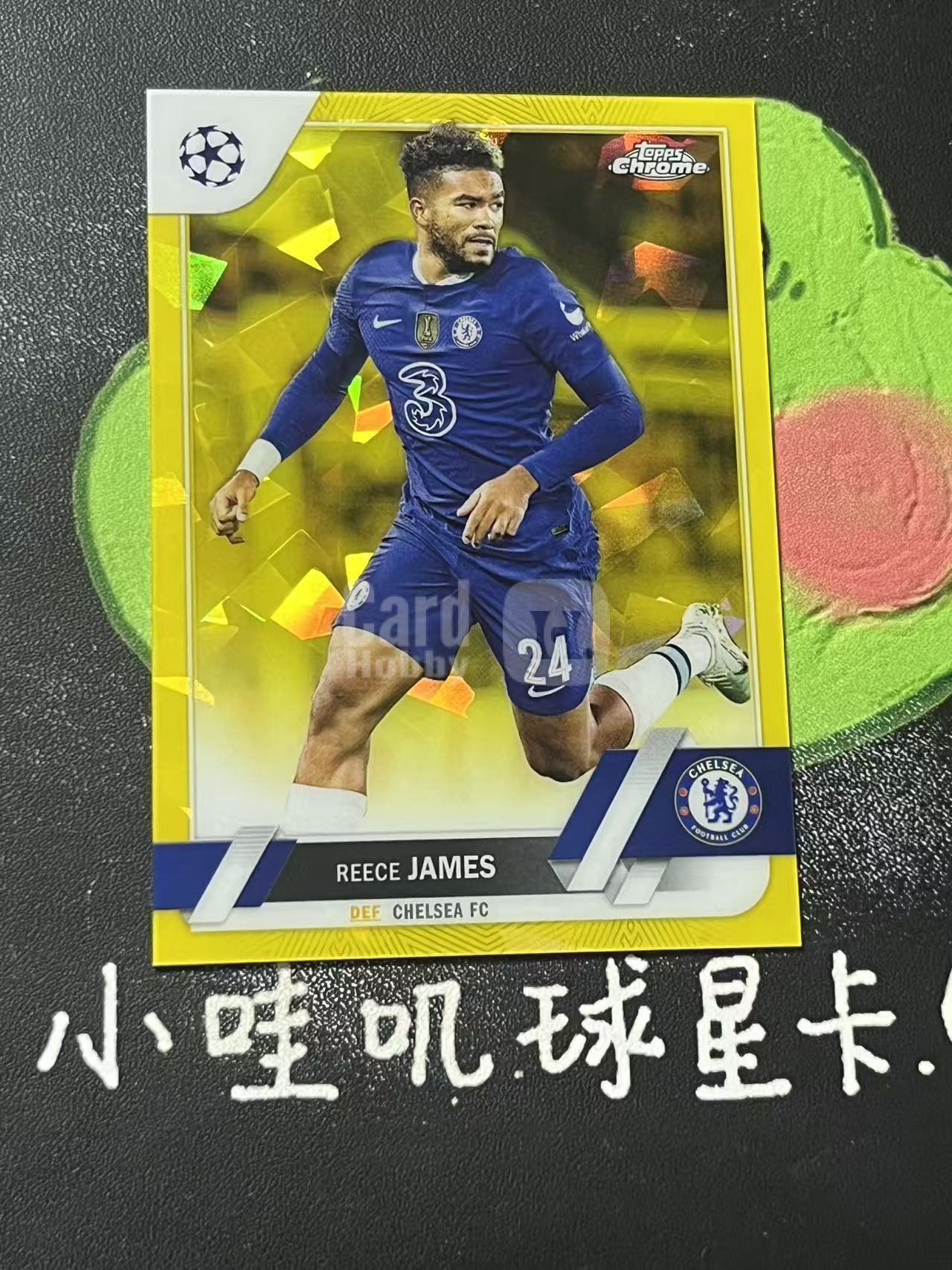 2023 Topps Topps Reece James 欧冠 蓝宝石 切尔西 里斯 詹姆斯 99编 金碎冰折 微瑕如图【ZYP代拍】无语