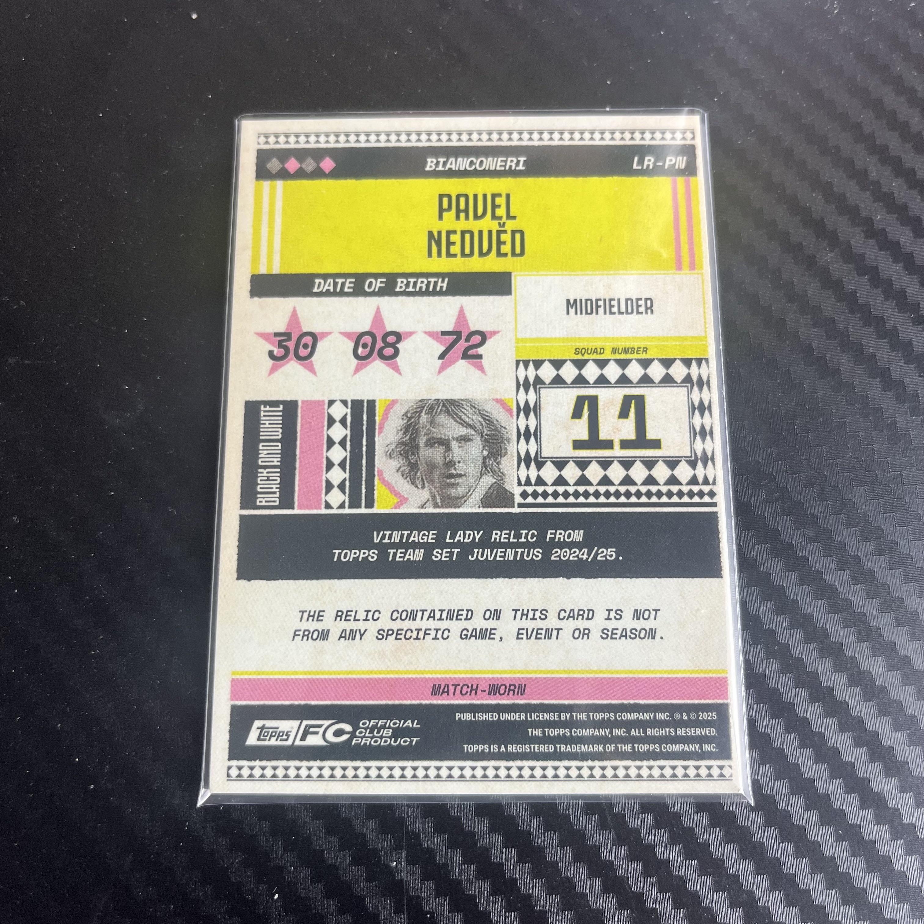 2024-25 Topps Chrome Pavel Nedved 尤文图斯 队盒 内德维德 26/50编 金折 物料 不退不换 不累计 卡品如图 丁满代拍 小杆