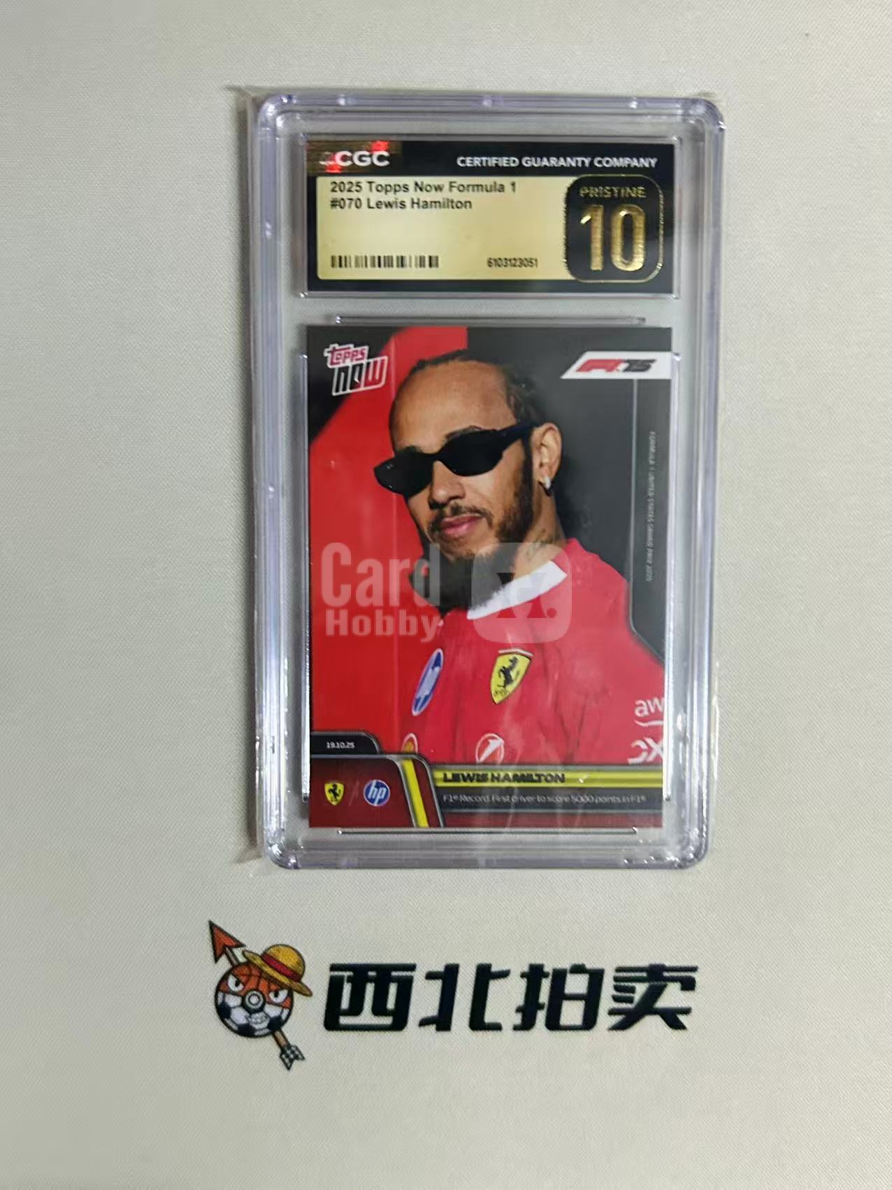 2025 Topps Now Lewis Hamilton 【西北拍卖】F1 now 刘易斯汉密尔顿 CGC10 黑金10 历史首位获得5000积分的车手 五千分里程碑时刻 奔驰法拉利车队ty#4