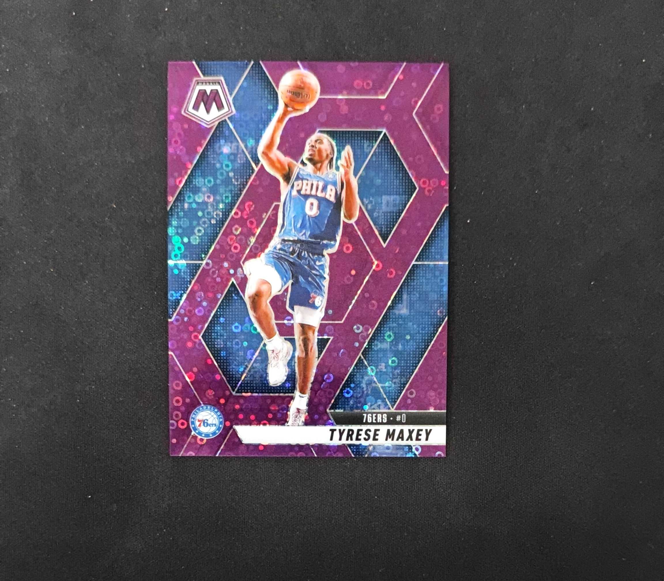 2024-25 Panini Mosaic Tyrese Maxey 【SC拍卖】马赛克 76人 马克西 14/50编 紫泡泡 收藏必备(KBMO)