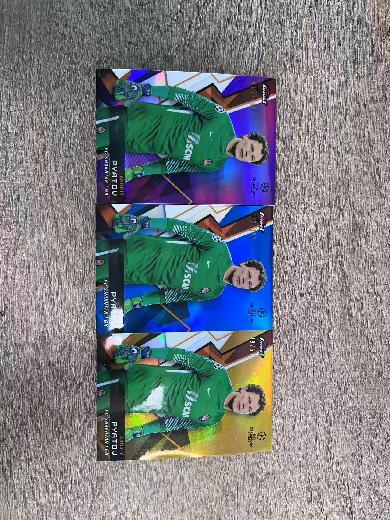 2019 Topps Finest Andriy Pyatov 【#坚持自律】Finest 顿涅茨矿工 皮亚托夫 50编 150编 250编 金折 蓝折 紫折 打包出售 卡品如图【台风代拍】