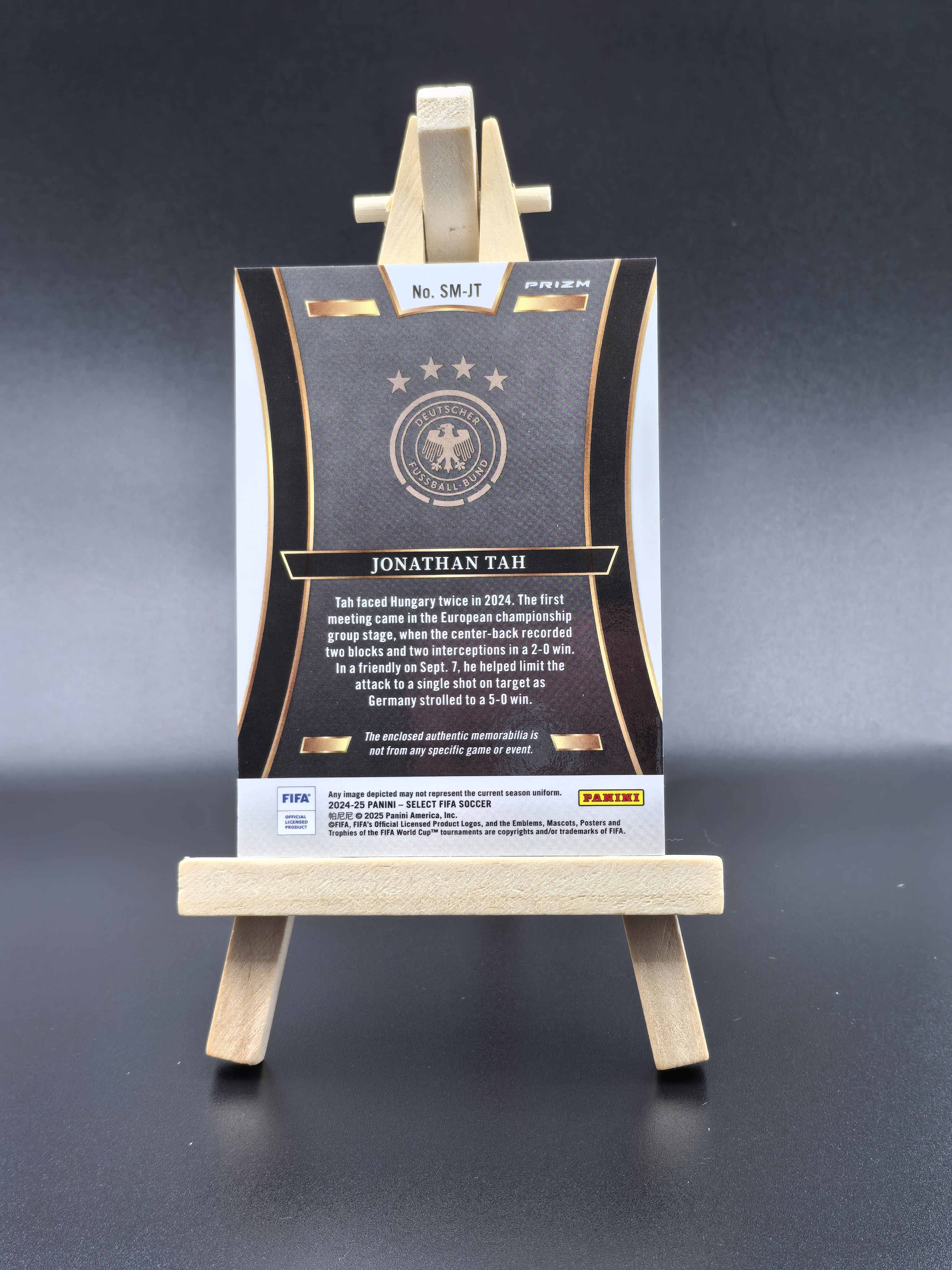 2024-25 Panini Select Jonathan Tah FIFA 德国 乔纳森 塔 小窗球衣物料切割 银折普折 卡品如图(生蚝哥)