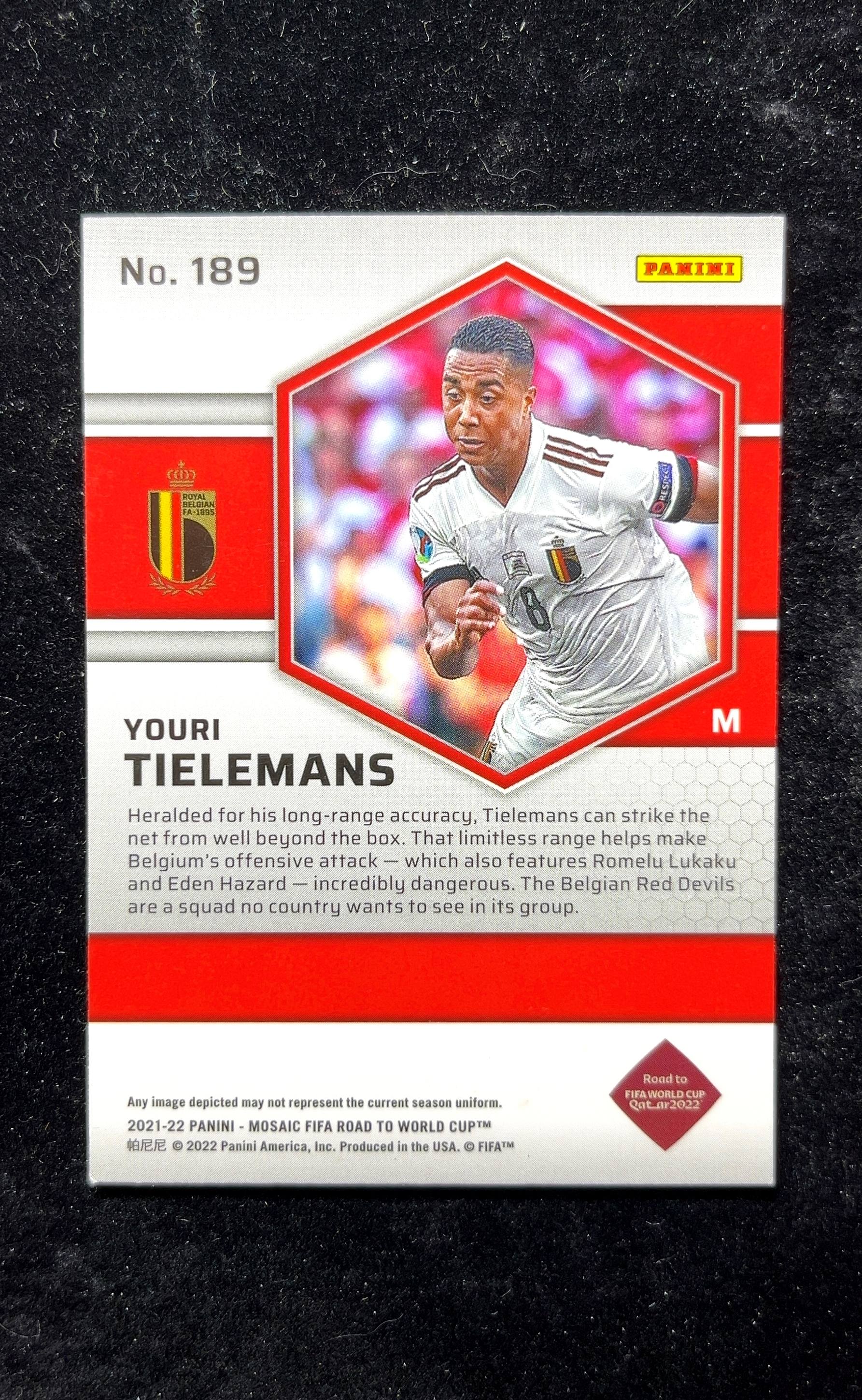 【小白1%代卖】2021-22 Panini Mosaic Road to FIFA WORLD CUP Qatar 2022 通往 年卡塔尔世界杯之路 Youri Tielemans 0626