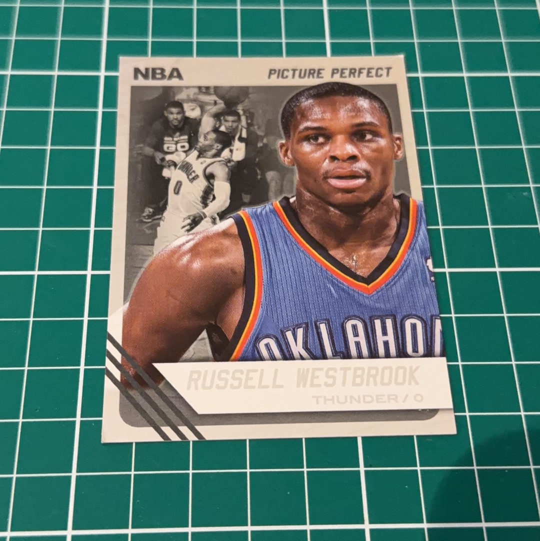 2014-15 Panini Americana Russell Westbrook S.p.a.拉塞尔维斯布鲁克 威少 大头 闪卡 双选图 特卡 雷霆队 十年老卡 绝版卡 稀有大比例
