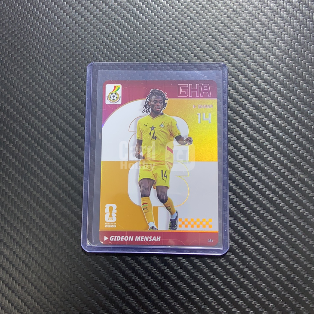 【小牛代拍】2026 Panini Kayou FIFA World Cup Gideon Mensah 卡游 世界杯 加纳 吉迪恩 门萨 厚卡 金折 190/199编 卡品如图(男)