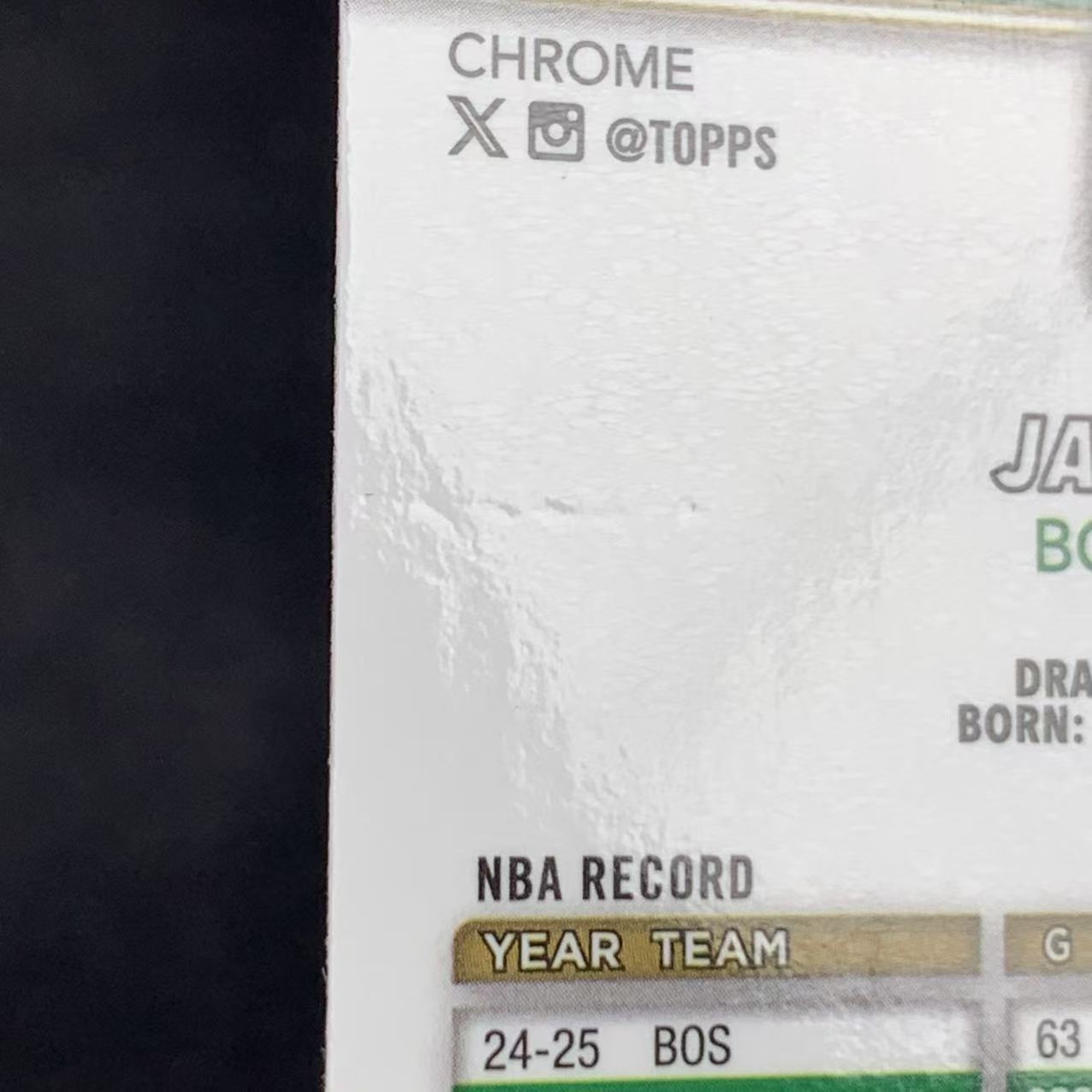 2025-26 Topps Chrome Update Jaylen Brown TCU 蓝宝石 杰伦 布朗 蓝碎冰折 凯尔特人 瑕疵如图 @LTM