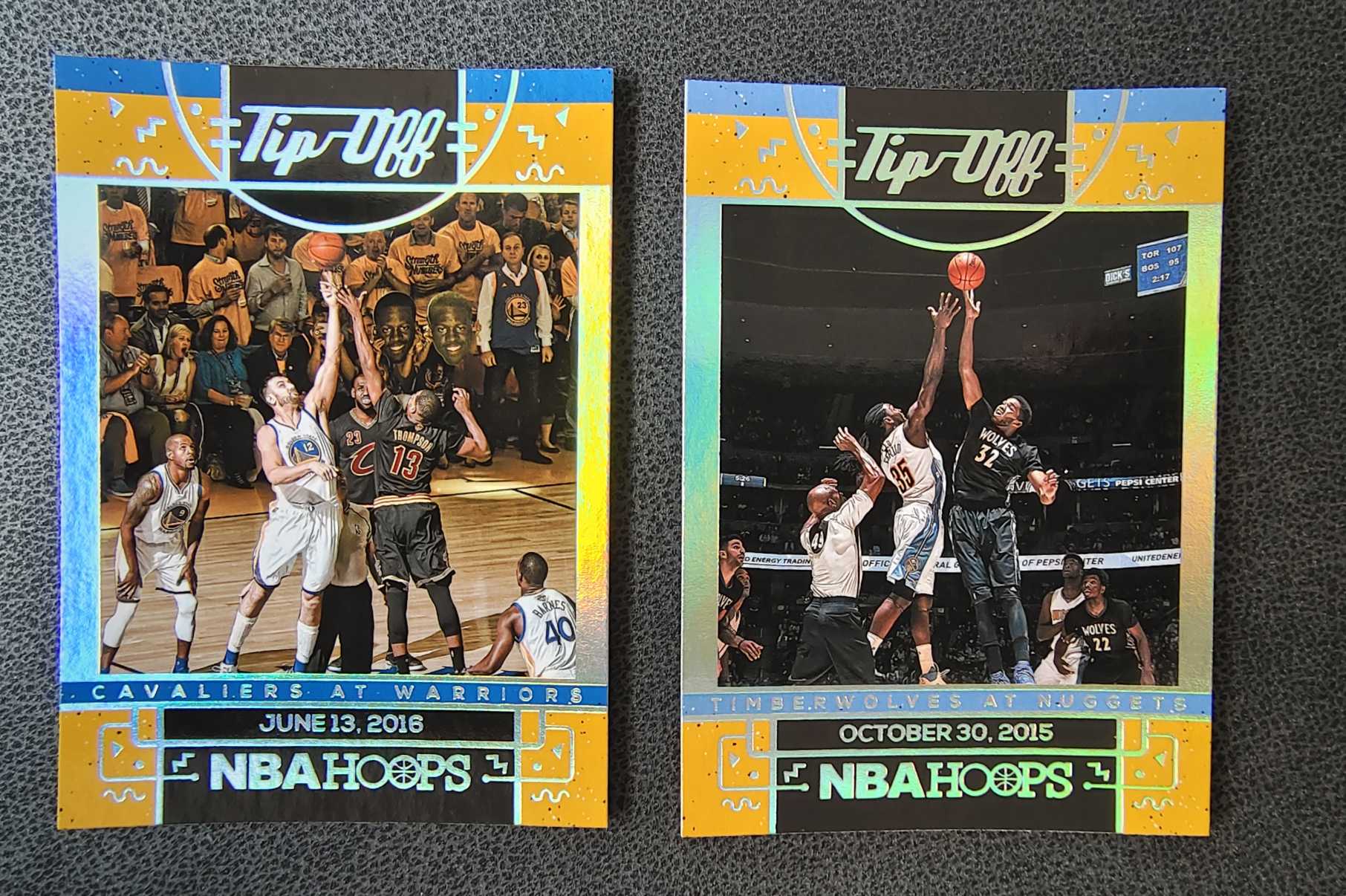 2016-17 Panini NBA Hoops Karl Anthony Towns 勇士队 骑士队 总决赛跳球特卡 两张打包 卡品如图