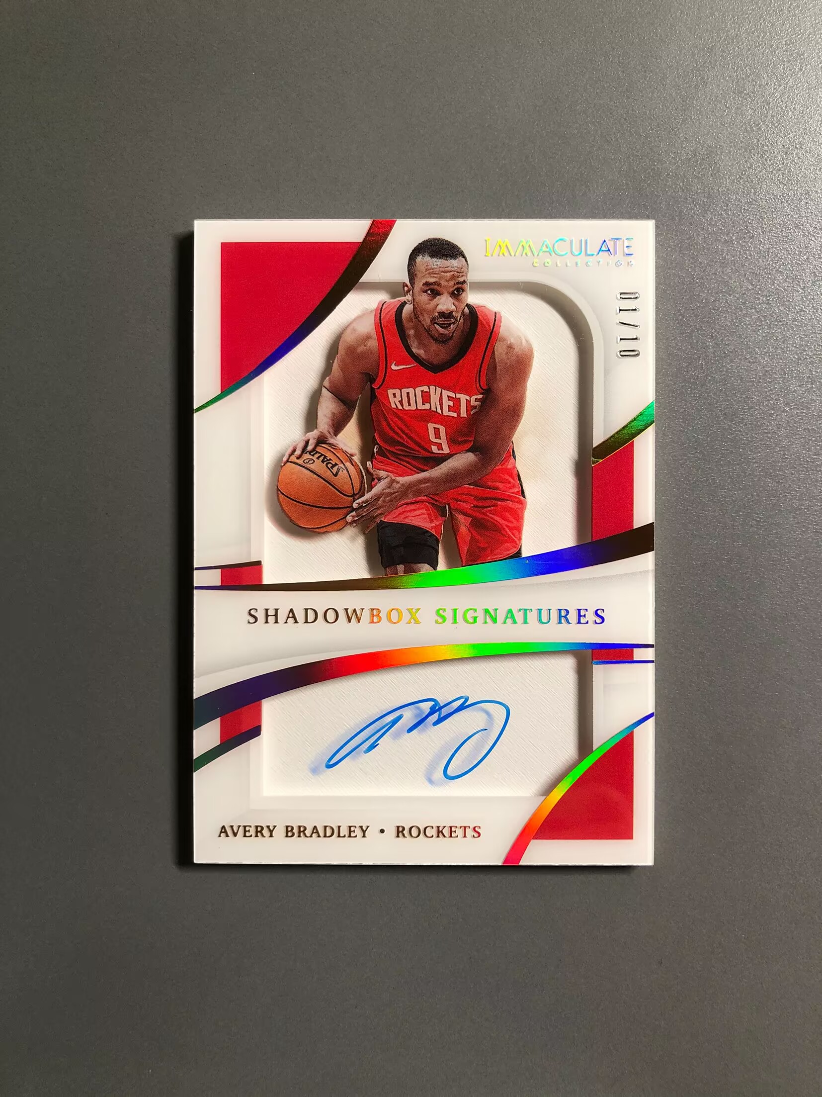 2020-21 Panini Immaculate Avery Bradley 艾弗里·布拉德利 火箭 签字 卡签 镜面 沙盒签 Shadowbox 金版 10编 实卡好看 卡品如图 可累计KH033