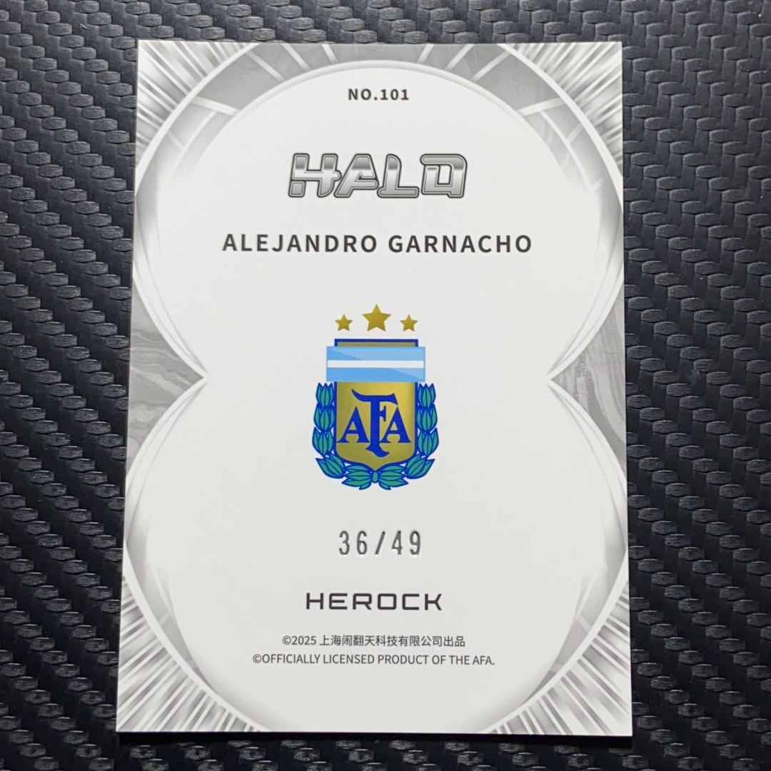 【小牛代拍】2025-26 HEROCK HALO Alejandro Garnacho 阿根廷队盒 亚历杭德罗 加纳乔 橙折 36/49编 卡品如图(男)