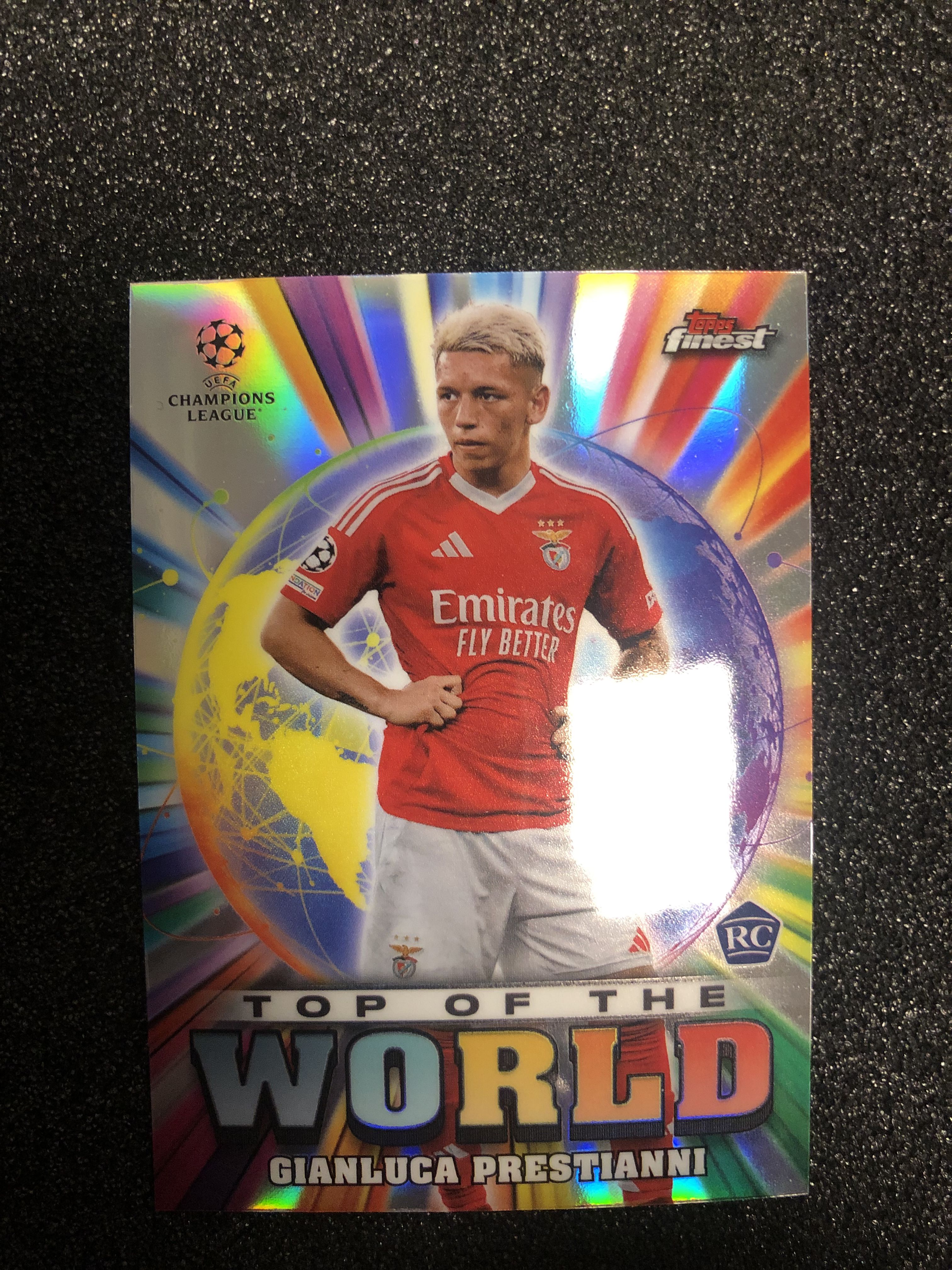 2024-25 Topps Finest gianluca prestianni RC 欧战finest 世界之巅特卡 普雷斯蒂安尼 本菲卡 银折 卡品如图 凑套收藏必备
