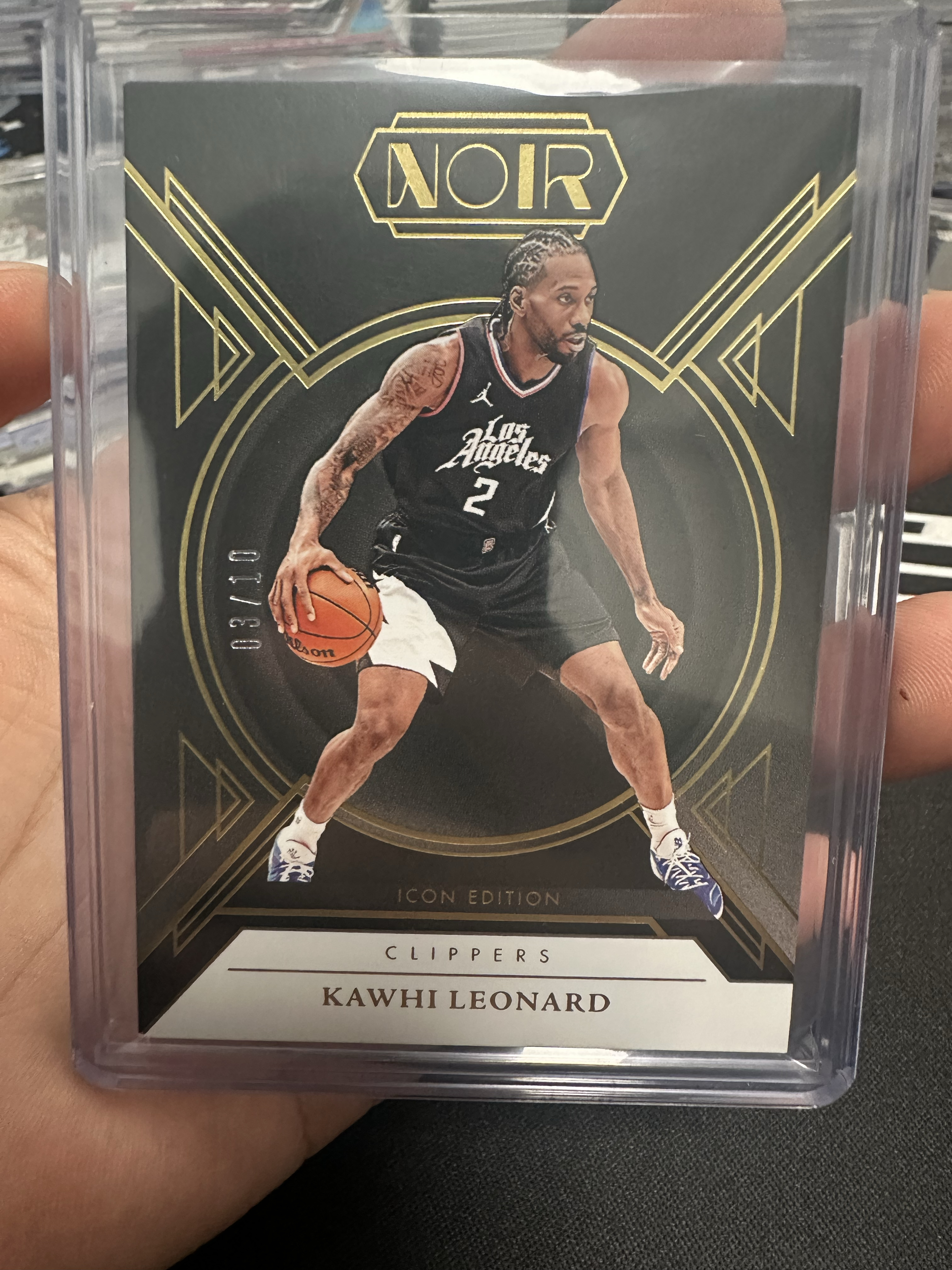2024-25 Panini Noir Kawhi Leonard 诺尔 快船 卡哇伊 科怀 伦纳德 03/10编 超低编 金平行 icon edition Base bz