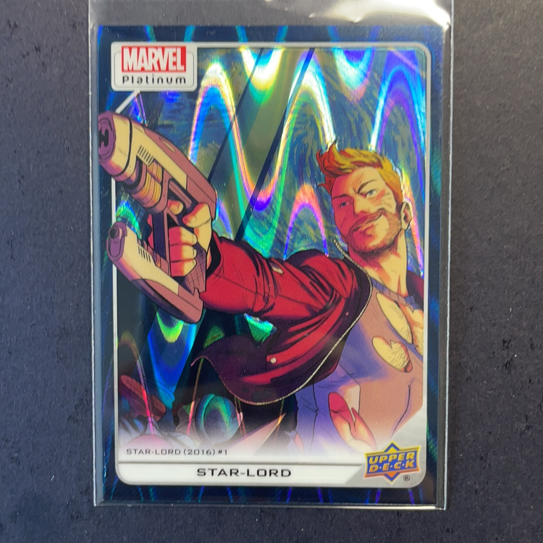 2025 Upper Deck Marvel (MCU) Platinum白金 星爵 base青波纹折射799编 序号116 2024 UD漫威漫画铂金系列 UD折射元年绝版系列 粉条代拍