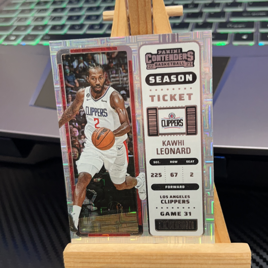 2022-23 Panini Contenders Kawhi Leonard 科怀 伦纳德 快船 折射 球票系列 卡品如图 凑图必备 值得收藏!免费代卖!