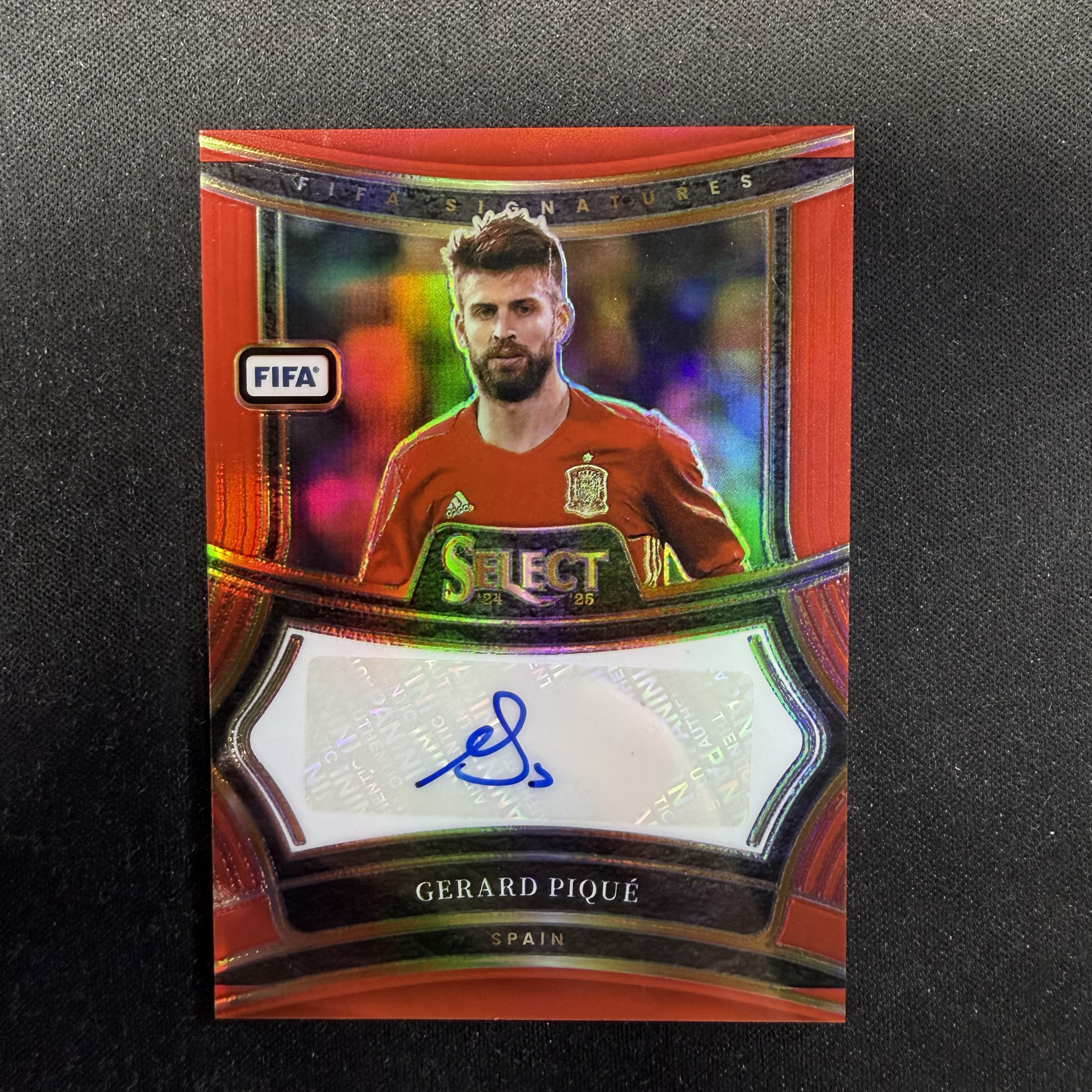 2024-25 Panini Select Gerard Piqué 【SC拍卖】FIFA 皮克 西班牙 红折 签字 瑕疵如图收藏必备(david徐)