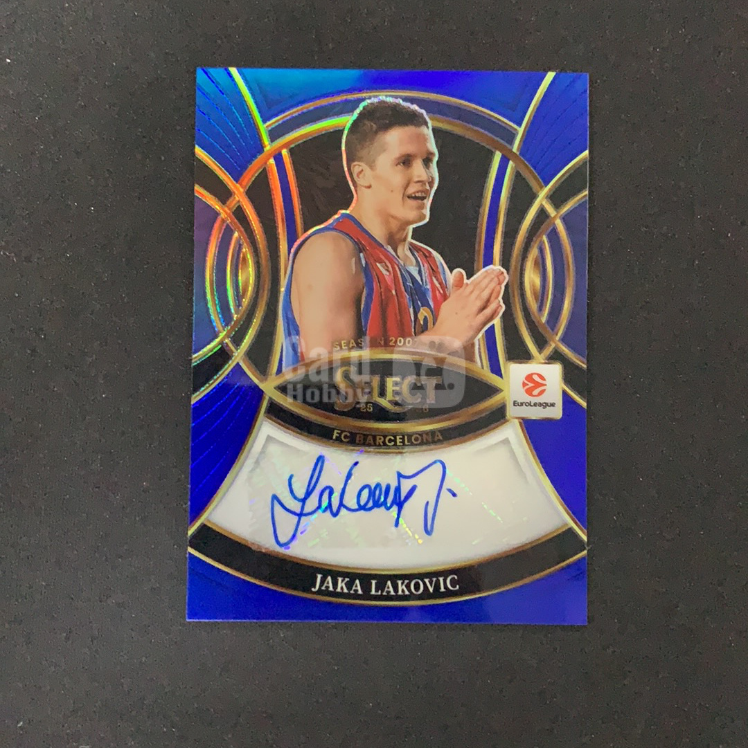 2025-26 Panini Select Jaka lakovic 【SC拍卖】SE 欧洲联赛 拉科维奇 24/49编 签字 蓝折 瑕疵如图收藏必备(htm777)