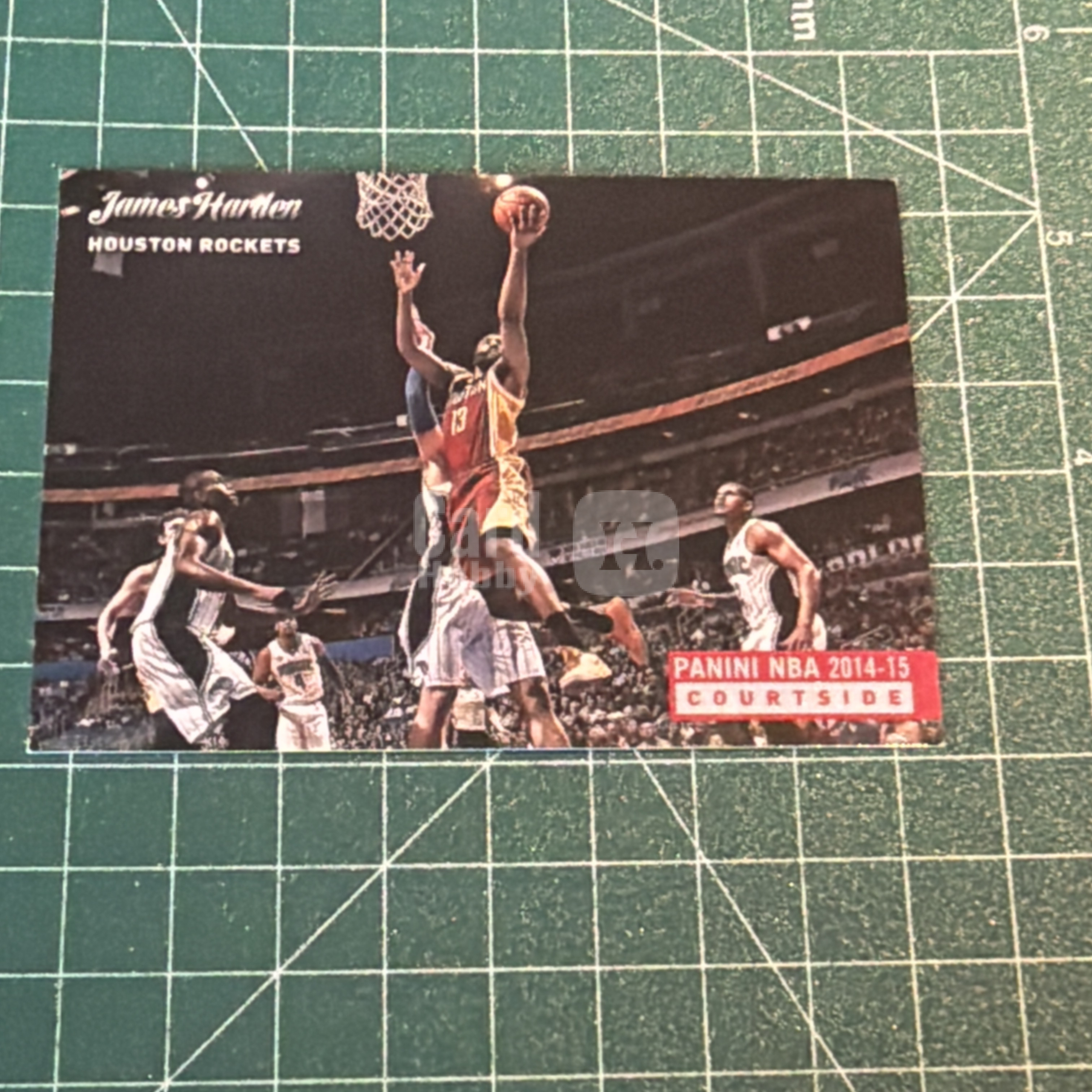 2014-15 Panini S.p.A James Harden 中雅图/中亚图 詹姆斯哈登 横版特卡 场边 小聚光灯 老卡 绝版卡 稀有大比例 折痕 卡面不平