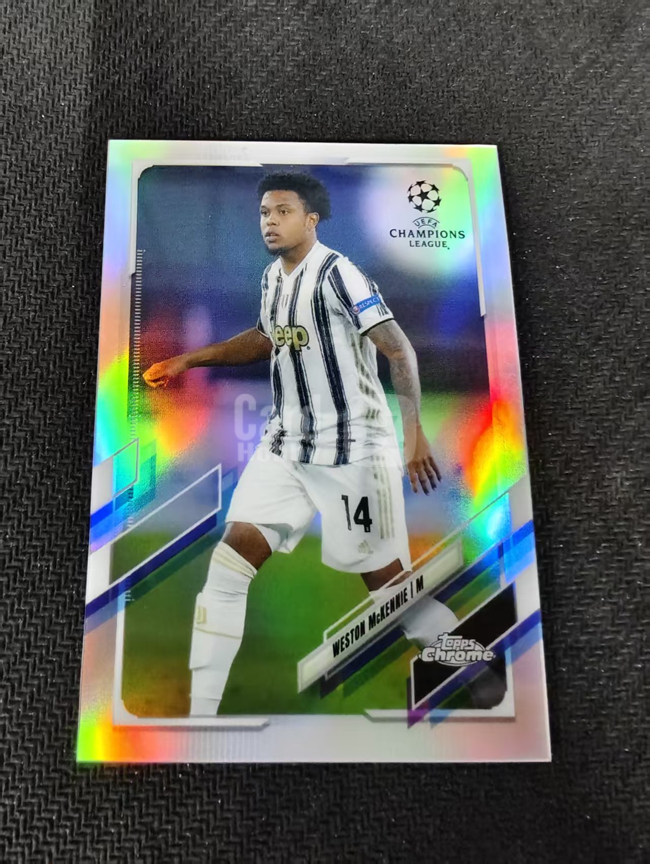 【可合并,不累计】2021 Topps Chrome weston mckennie 欧冠 韦斯顿 麦肯尼 美国 尤文图斯 银折 划痕 边角瑕疵 #79