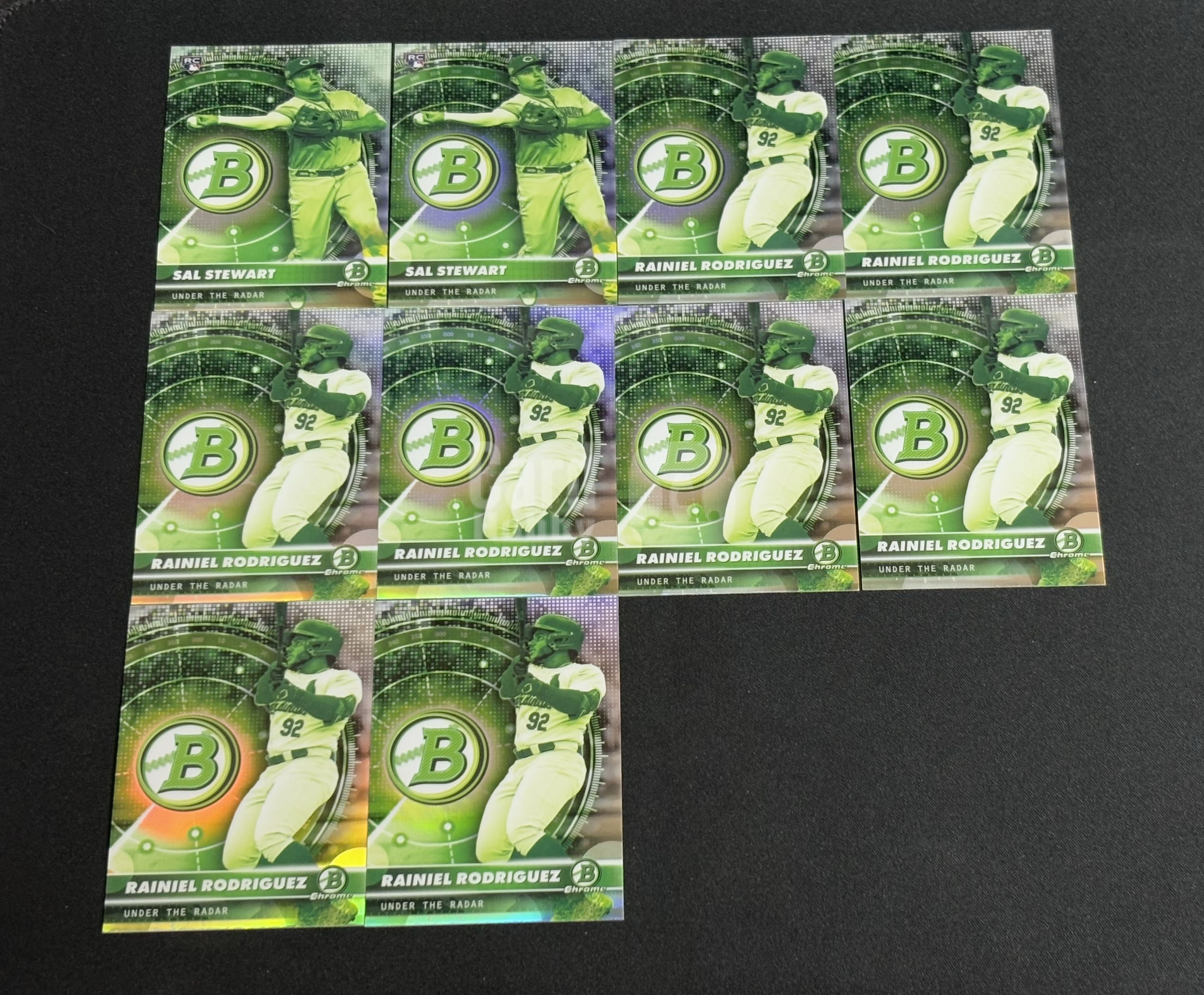 2026 Topps Bowman Sal Stewart RC 棒球 MLB 萨尔 斯图尔特 新秀 雷尼尔 罗德里格斯 Under the Radar特卡 银折 10张打包不包品 - coke