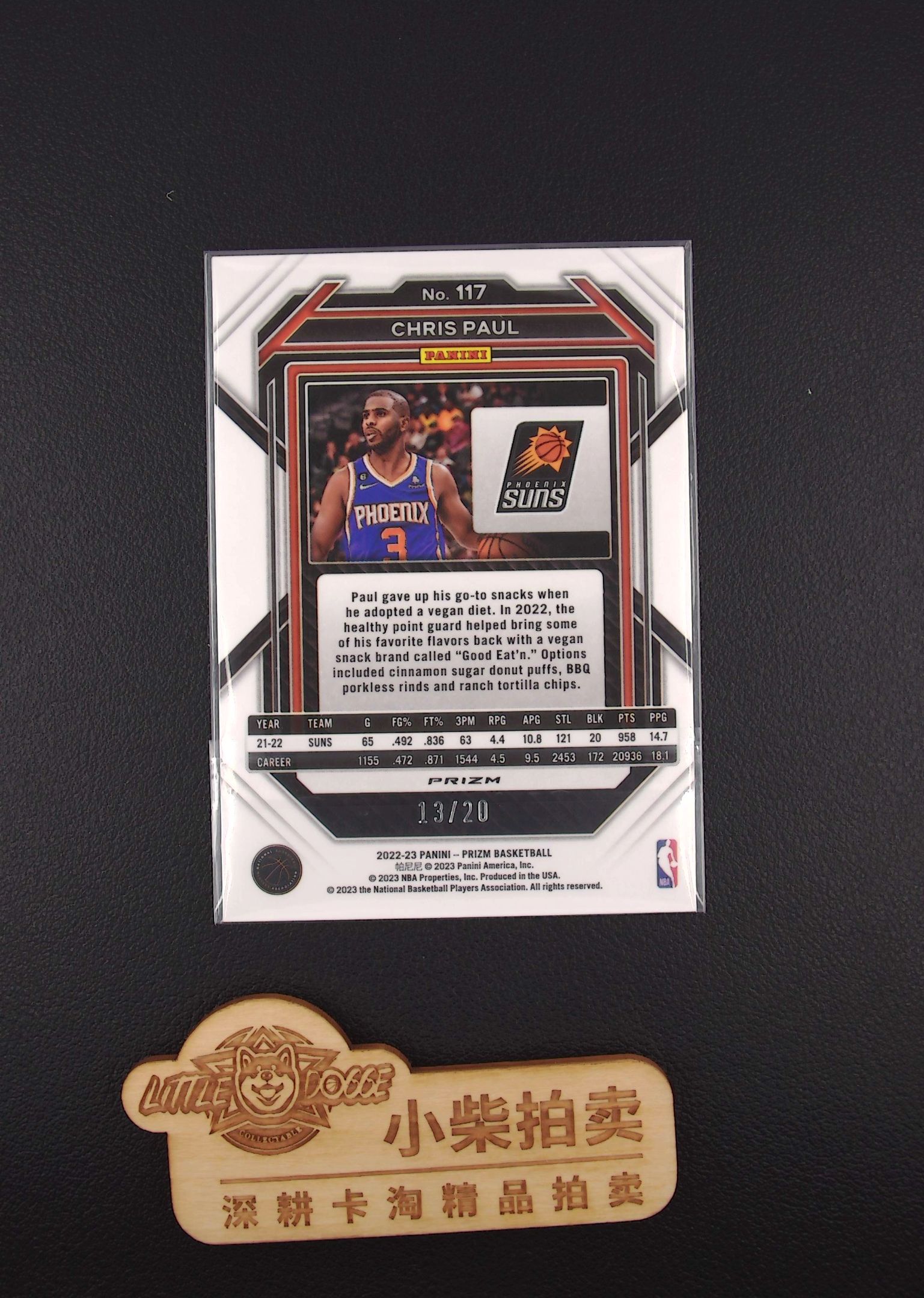 【小柴拍卖】 2022-23 Panini Chris Paul 克里斯 保罗 太阳 火箭 快船 紫折 泡泡折 /20 收藏必备 ss02