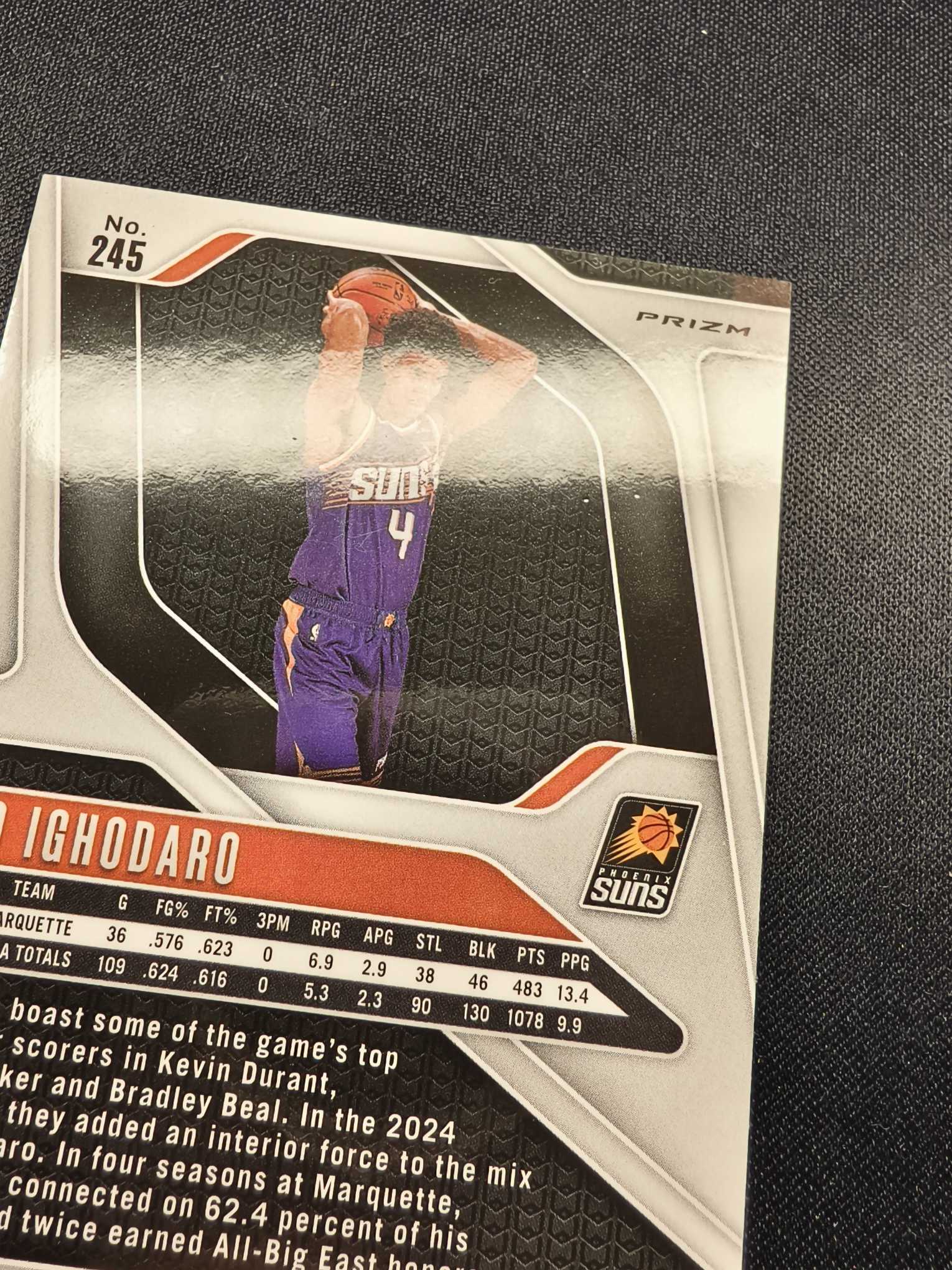 2024-25 Panini Prizm Oso Ighodaro RC pz 新秀 太阳 奥索 伊戈达罗 绿碎冰折 未来可期 卡品如图 专收投资凑套