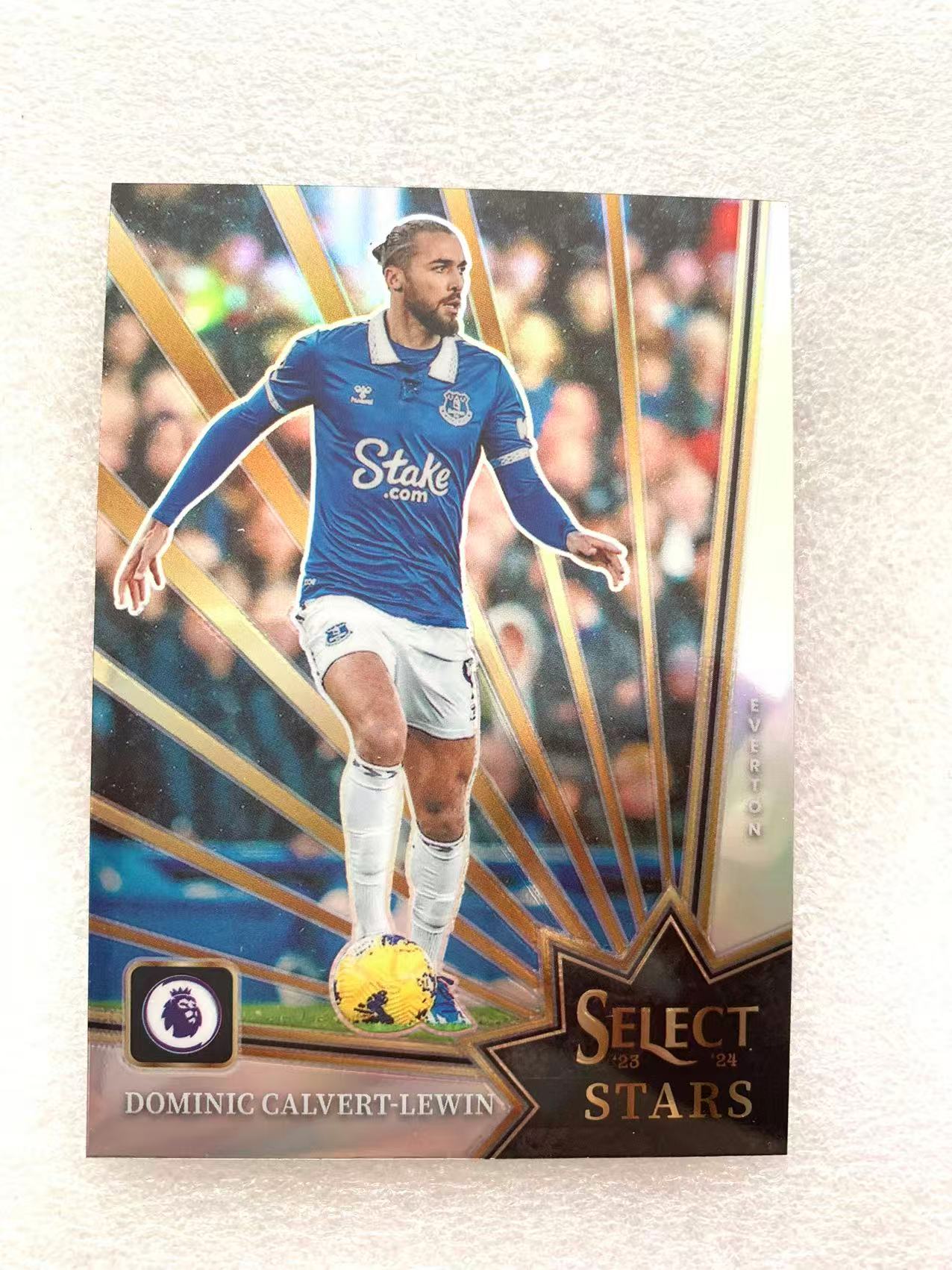 2023-24 Panini Select Dominic Calvert Lewin 勒温 埃弗顿 英超SE Stars 巨星特卡 银折 折射 SSP大比例