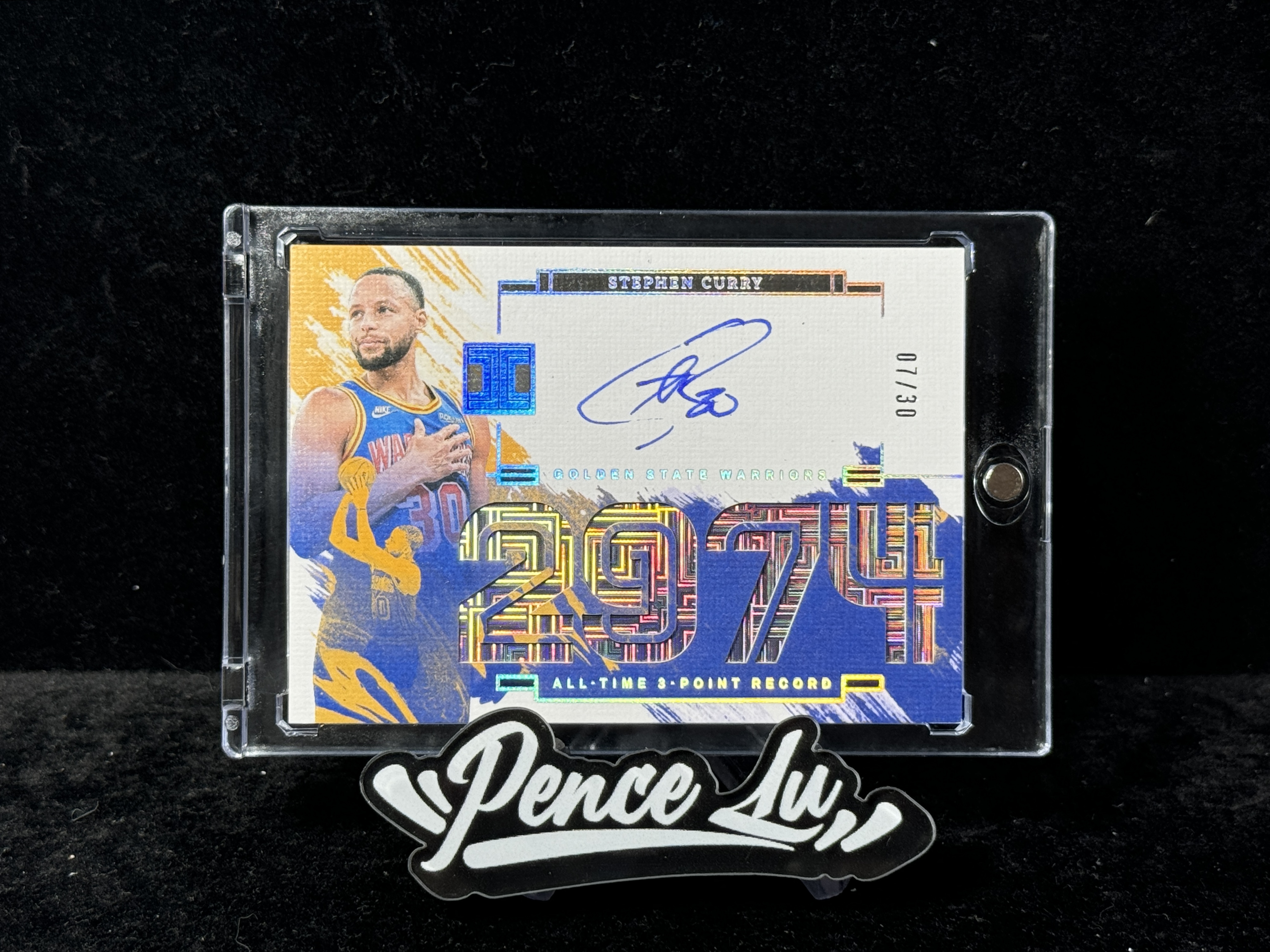【喷子拍卖】2023-24 panini impeccable Stephen Curry 小真金白银 金州勇士 斯蒂芬 库里 2974记三分球创历史记录 数据 签字 30编 卡签 超美数据签 系列hit卡 专收必备 包砖 轻印看图 mus