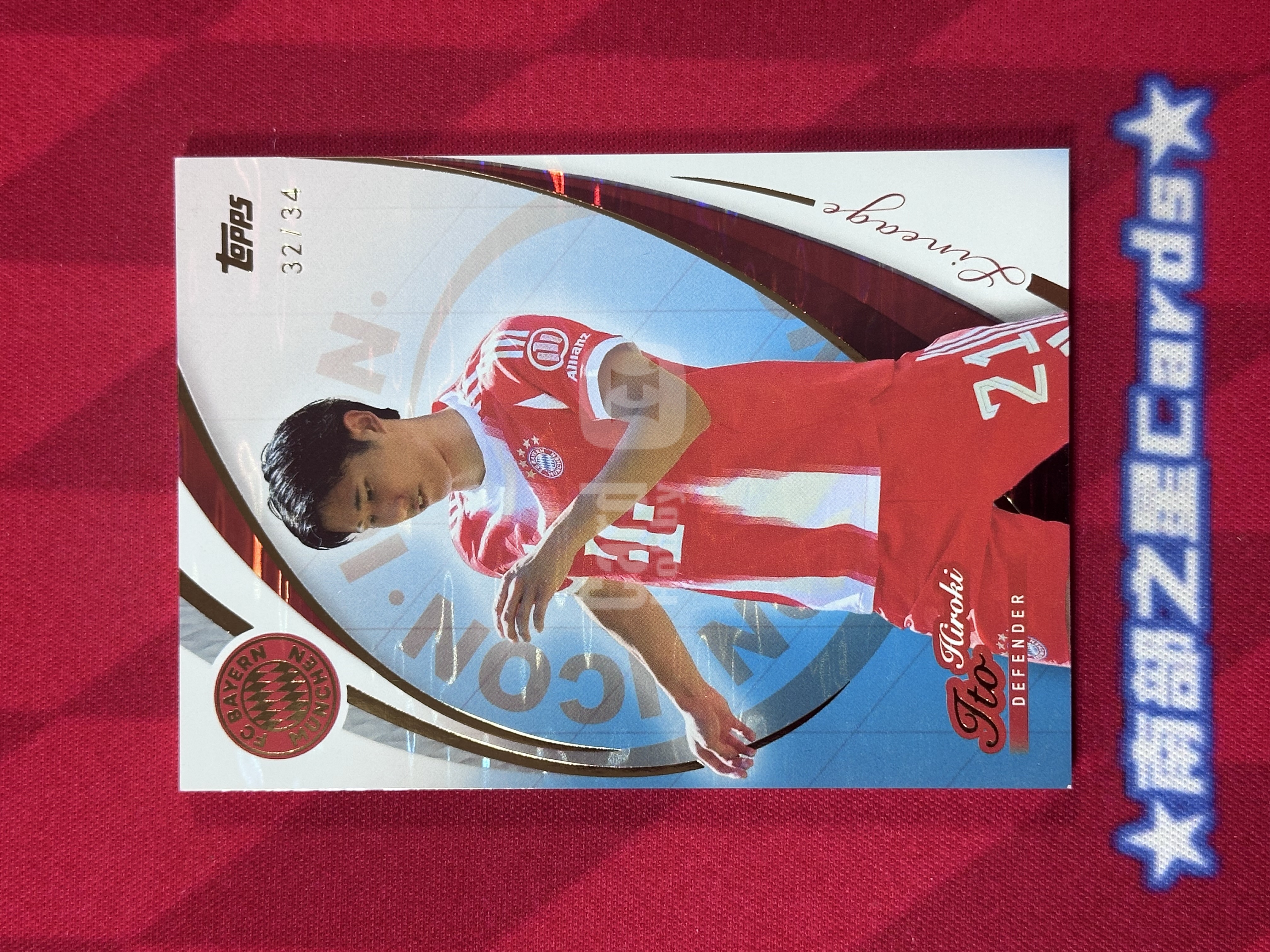 2025-26 Topps Lineage FC Bayern Hiroki Ito 伊藤洋辉 日本 斯图加特 拜仁  Base Icons 现役球员 32/34编 蓝平行 拜仁 血统队盒【南部之星】XB