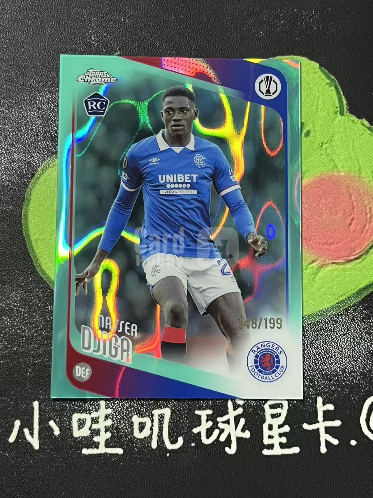 2026 Topps Topps Nasser Djiga 欧冠 格拉斯哥流浪者 纳赛尔 吉加 新秀 RC 199编 微瑕如图【ZYP代拍】羽羽