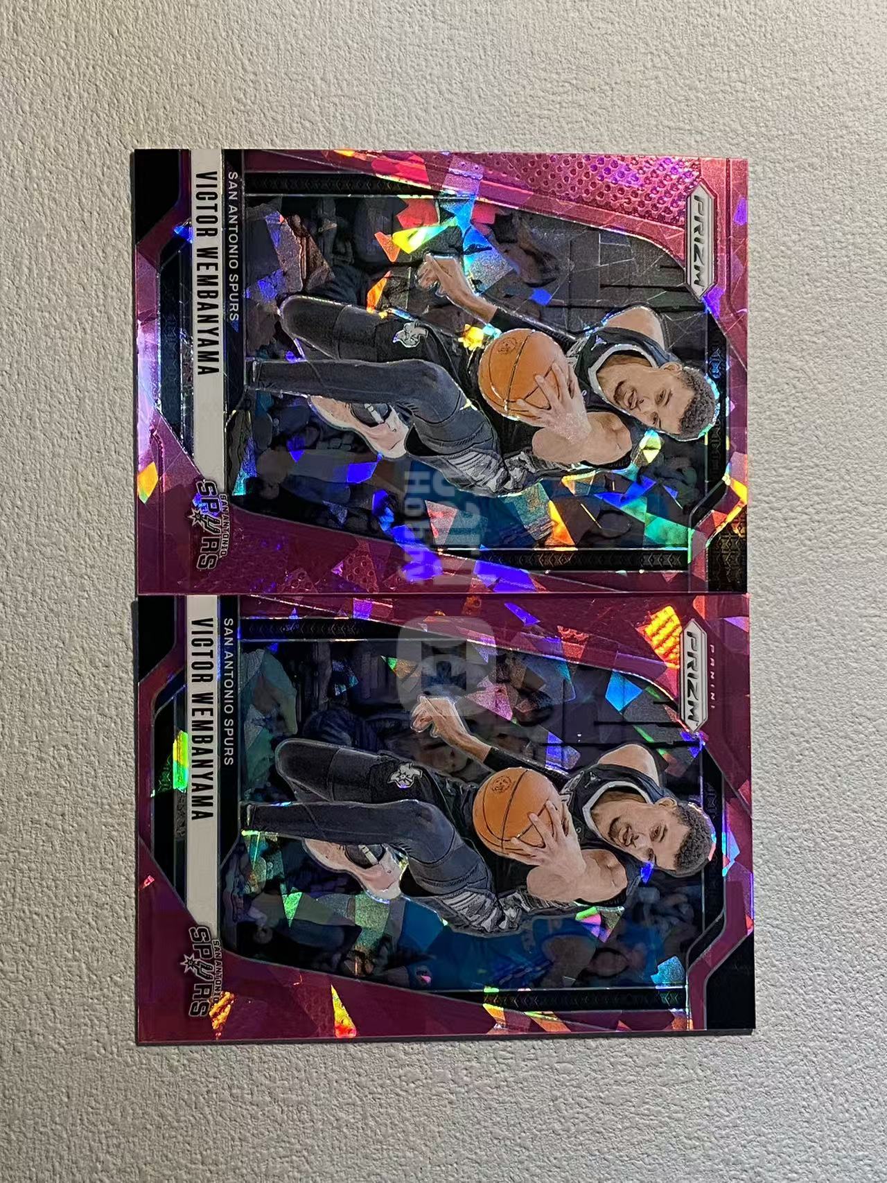 2024-25 Panini Prizm Victor Wembanyama pz 马刺 文班亚马 状元 大比例 粉碎冰折 折射 2张打包 收藏必备 第三组