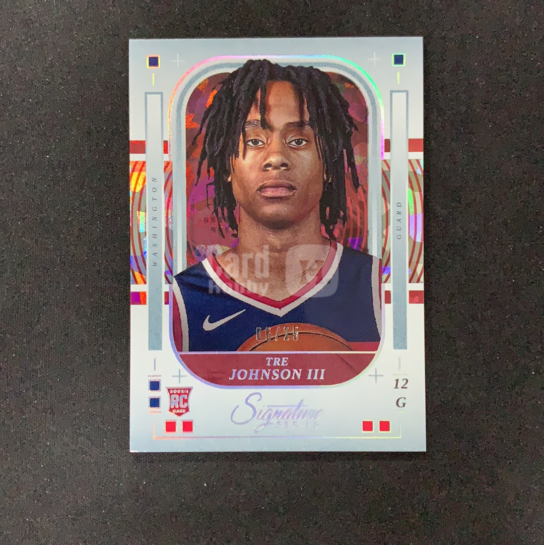 2025-26 Panini Signature Series Tre Johnson RC 【SC拍卖】新秀 特雷约翰逊 6/25编 碎冰折 收藏必备(小骆)
