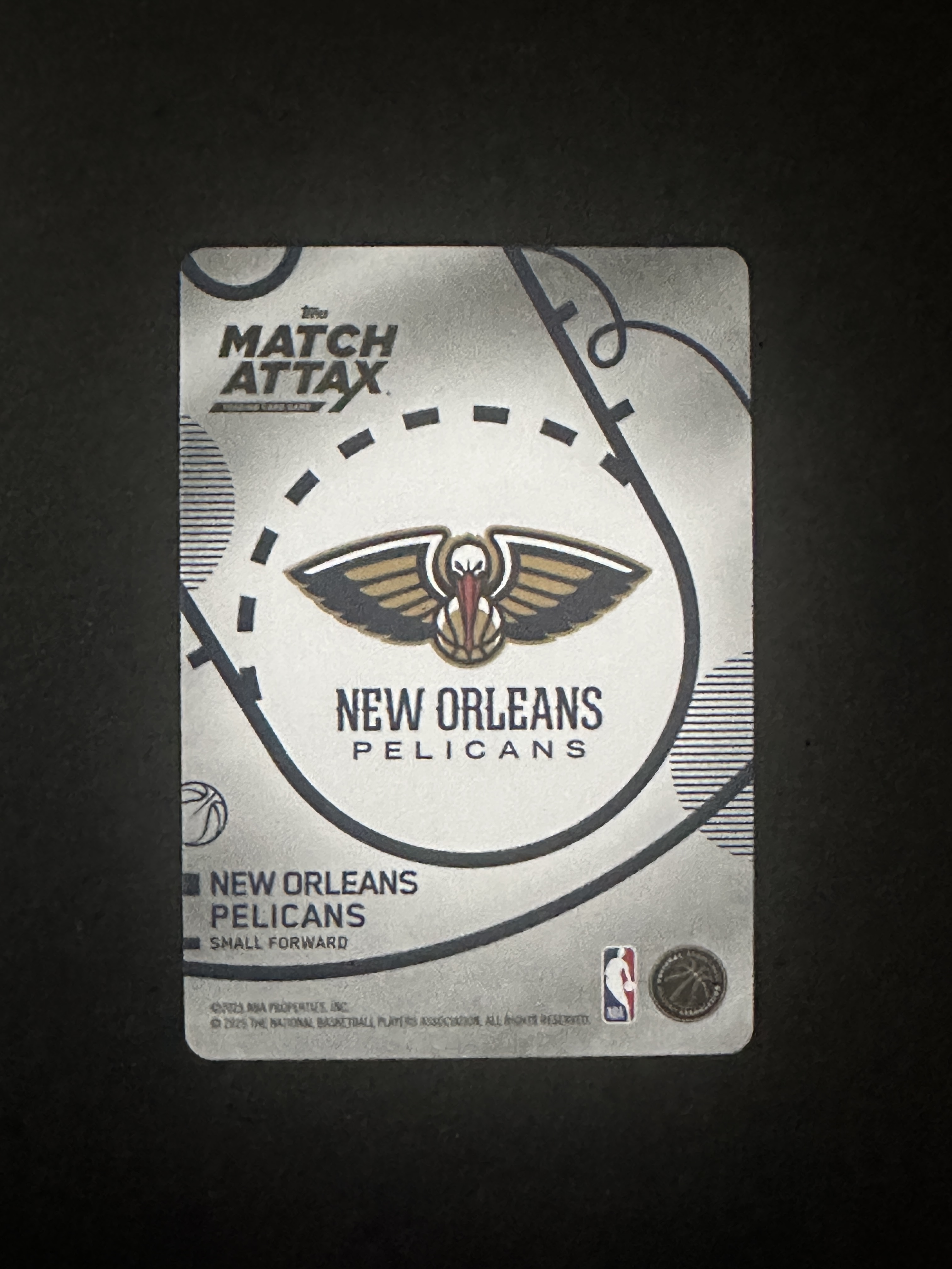 2023 Topps Match Attax Herb Jones 卡游 鹈鹕 赫伯特 琼斯 编号112 白金版 银折 折射 凑套必备 卡品如图