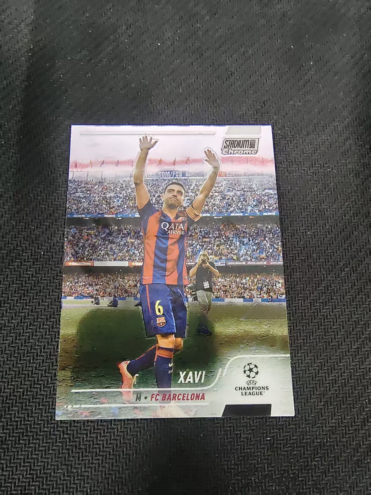 【可合并,不累计】2022 Topps Stadium Club Chrome Xavi 巴塞罗那 巴萨 哈维 竞技场 欧冠 划痕 边角瑕疵 #6