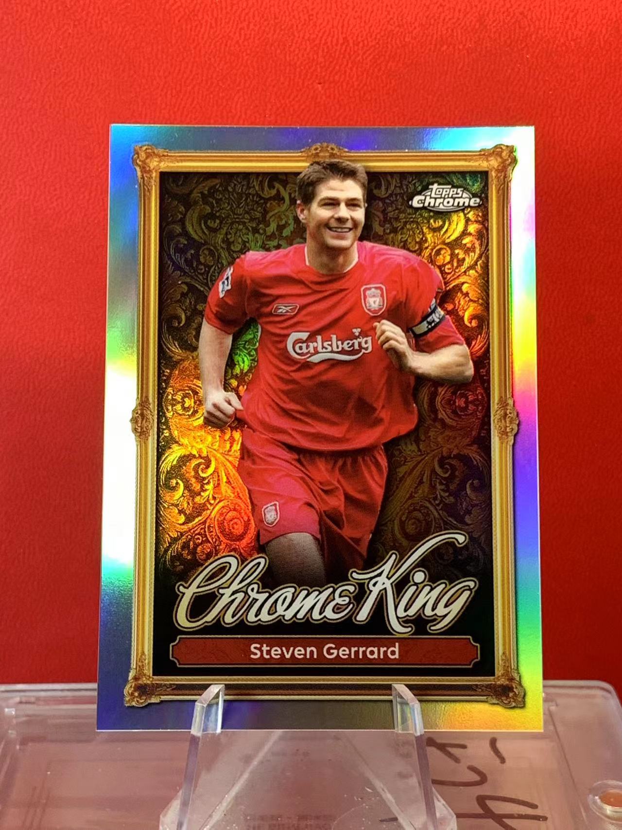(詹叔代拍)2025 Topps chrome TC Steven Gerrard 杰拉德 利物浦 银折 金画框 金相框 Chrome King特卡 卡品如图 顺丰寄付 泰山