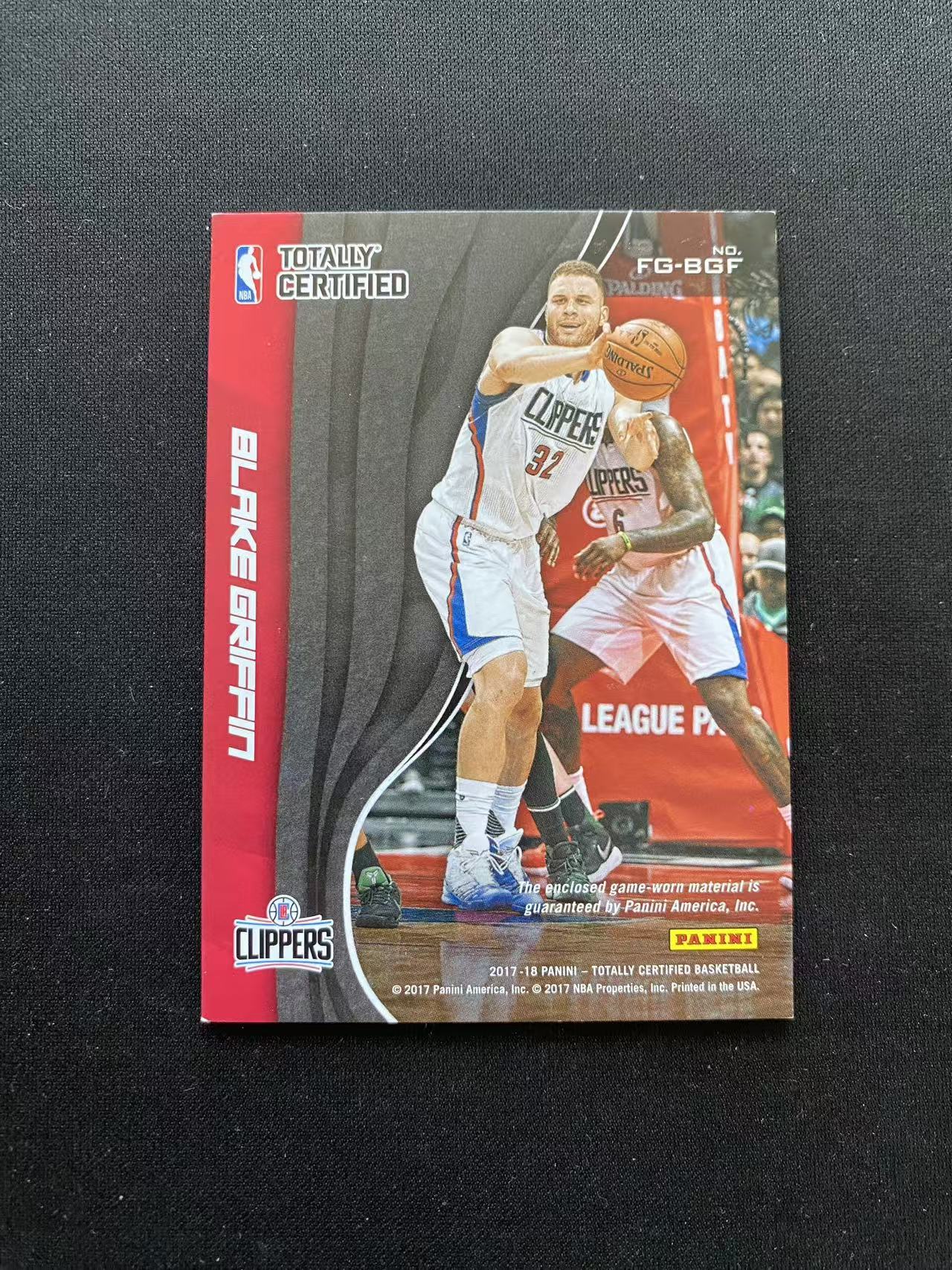 2017-18 Panini Certified Blake Griffin 卫生巾系列 快船 布雷克格里芬 球衣 199编【king#27】瑕疵如图