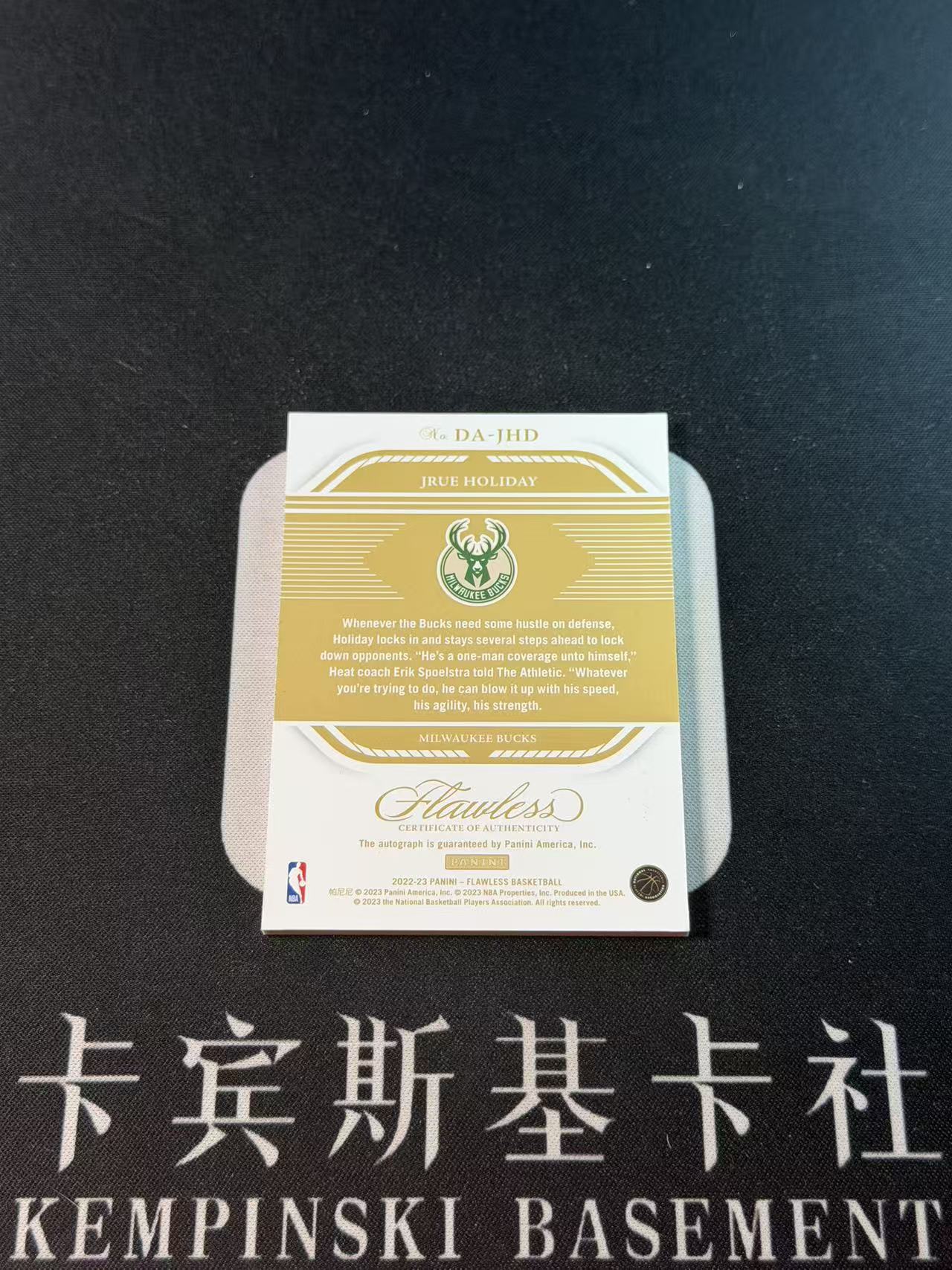 2022-23 Panini Flawless Jrue Holiday 【卡宾】朱 霍乐迪 朱哥 雄鹿 开拓者 DISTINGUISHED 卡签 超低编 1/3编 首编 专收凑套必备 土狗