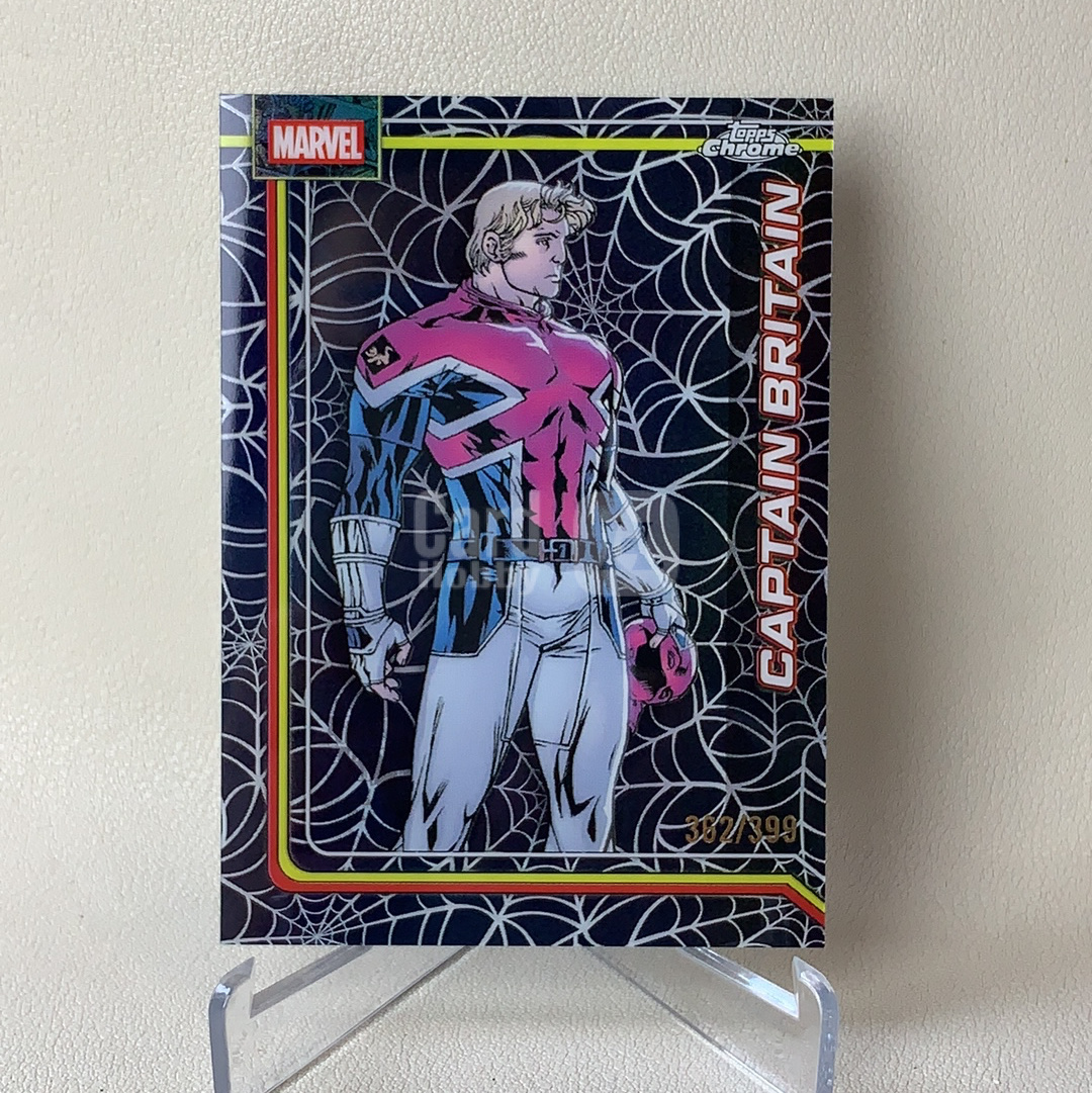 2026 Topps Marvel (MCU) Comics Chrome 漫威TC Captain Britain 英国队长 362/399编 蜘蛛网折 折射 品相如图 凑套必备 佑哥