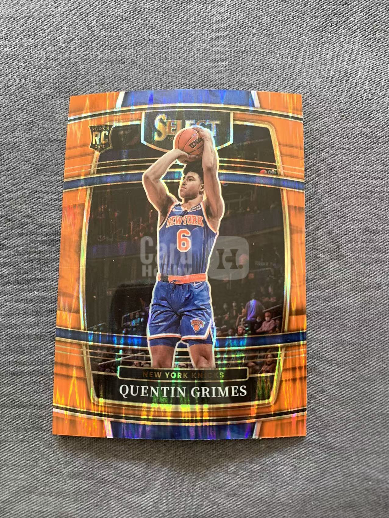 2021-22 Panini Select Quentin Grimes RC Concourse 昆廷 格兰姆斯 尼克斯新秀 带RC标 橙瀑布折 折射 柒仟