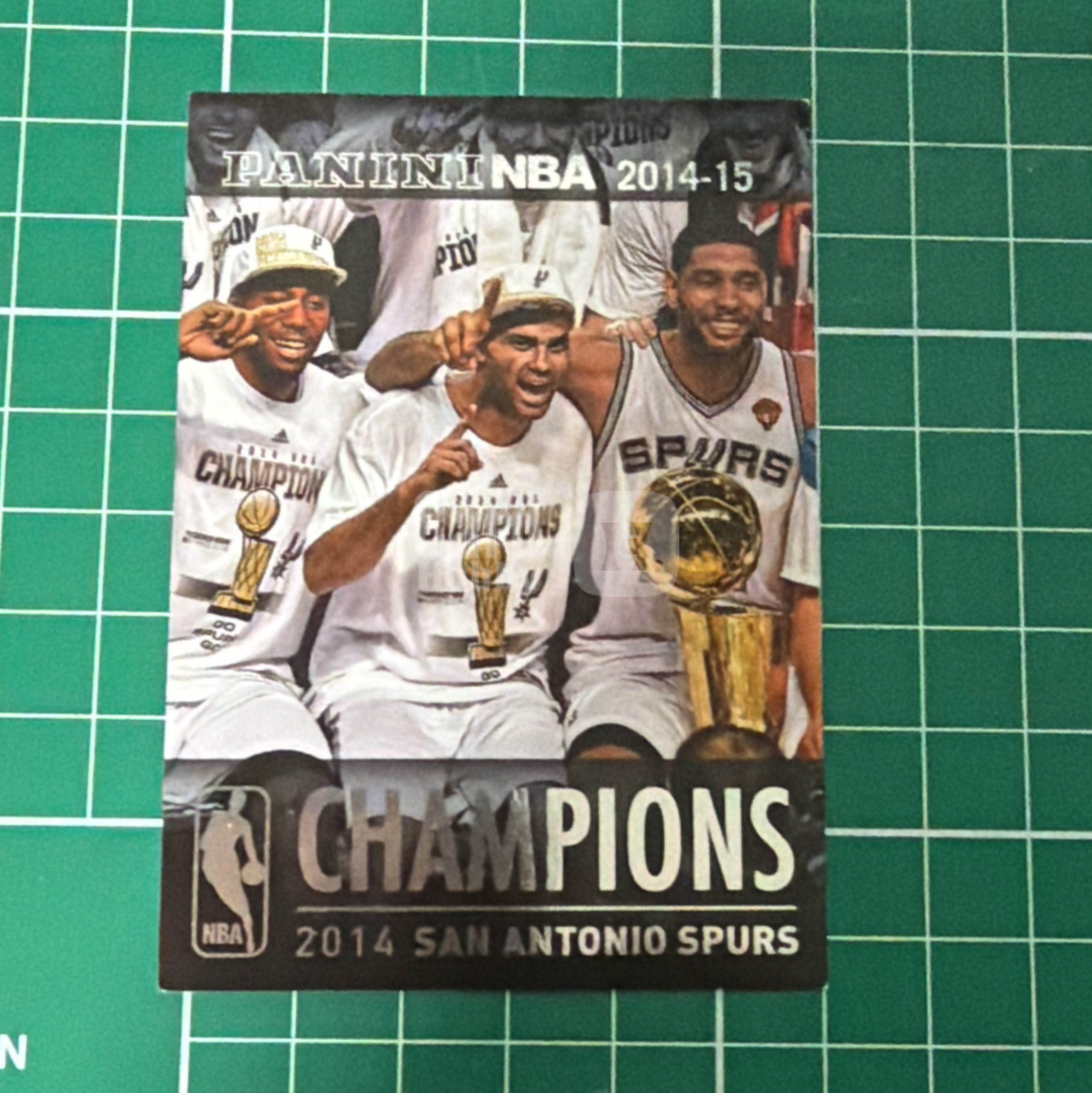 2014-15 Panini Americana San Antonio Spurs S.p.a. 圣安东尼奥马刺 2014总冠军特卡 夺冠伦纳德 帕克 全家福 特卡 闪卡十年老卡 绝版卡 稀有大比例