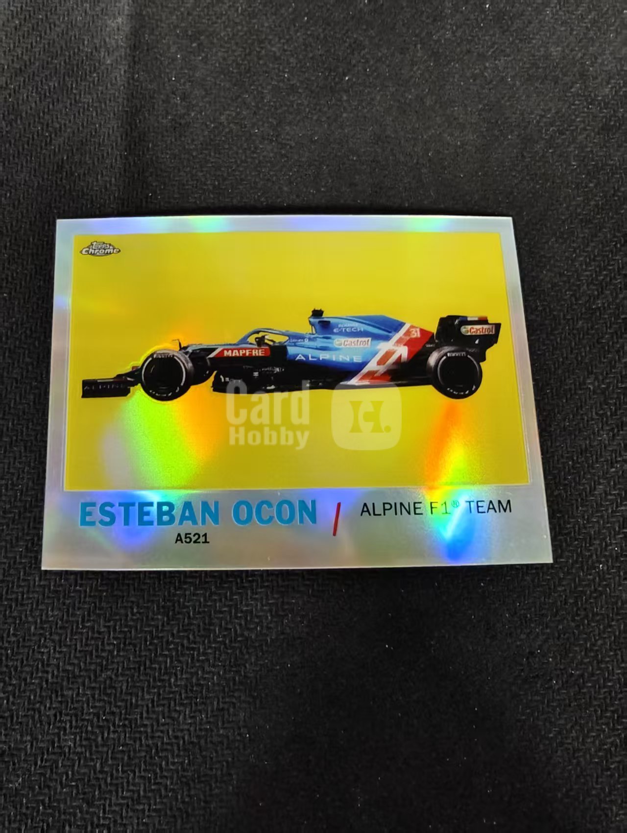 2021 Topps Chrome Esteban Ocon 埃斯特班 奥康 银折 特卡 F1 划痕 边角瑕疵 #EO
