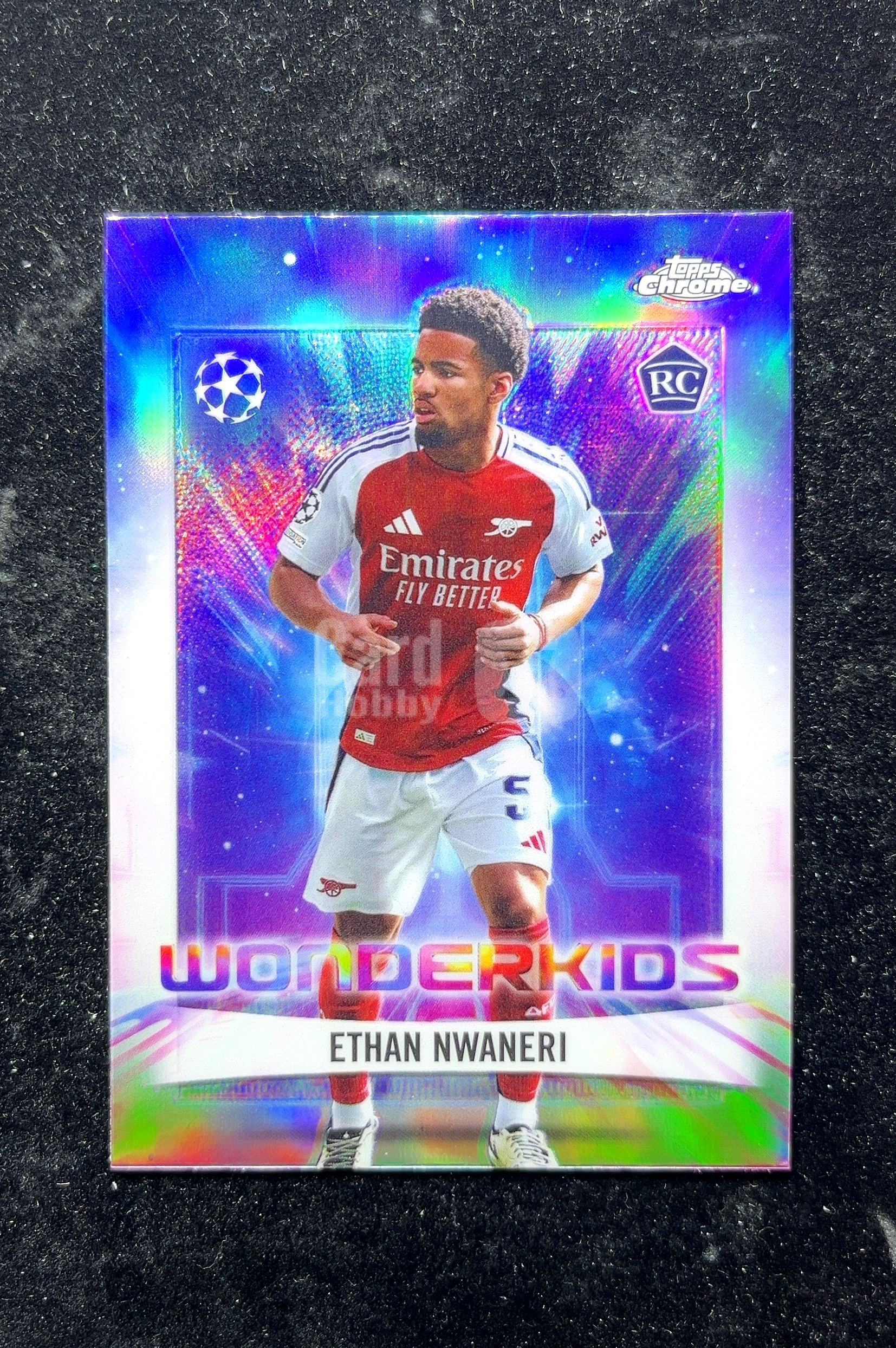 【小白1%代卖】2025 Topps Chrome Wonderkids神奇小妖特卡 Ethan Nwaneri 埃桑·恩瓦内里 紫折 折射 新秀 RC 卡品如图 高价值 #WK-8 0629