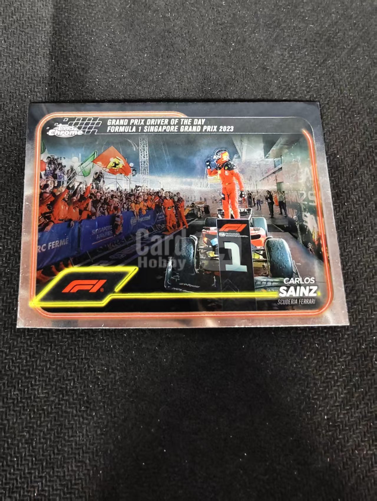 2024 Topps Chrome Carlos Sainz 卡洛斯 赛恩斯 法拉利车队 F1 划痕 边角瑕疵 #173