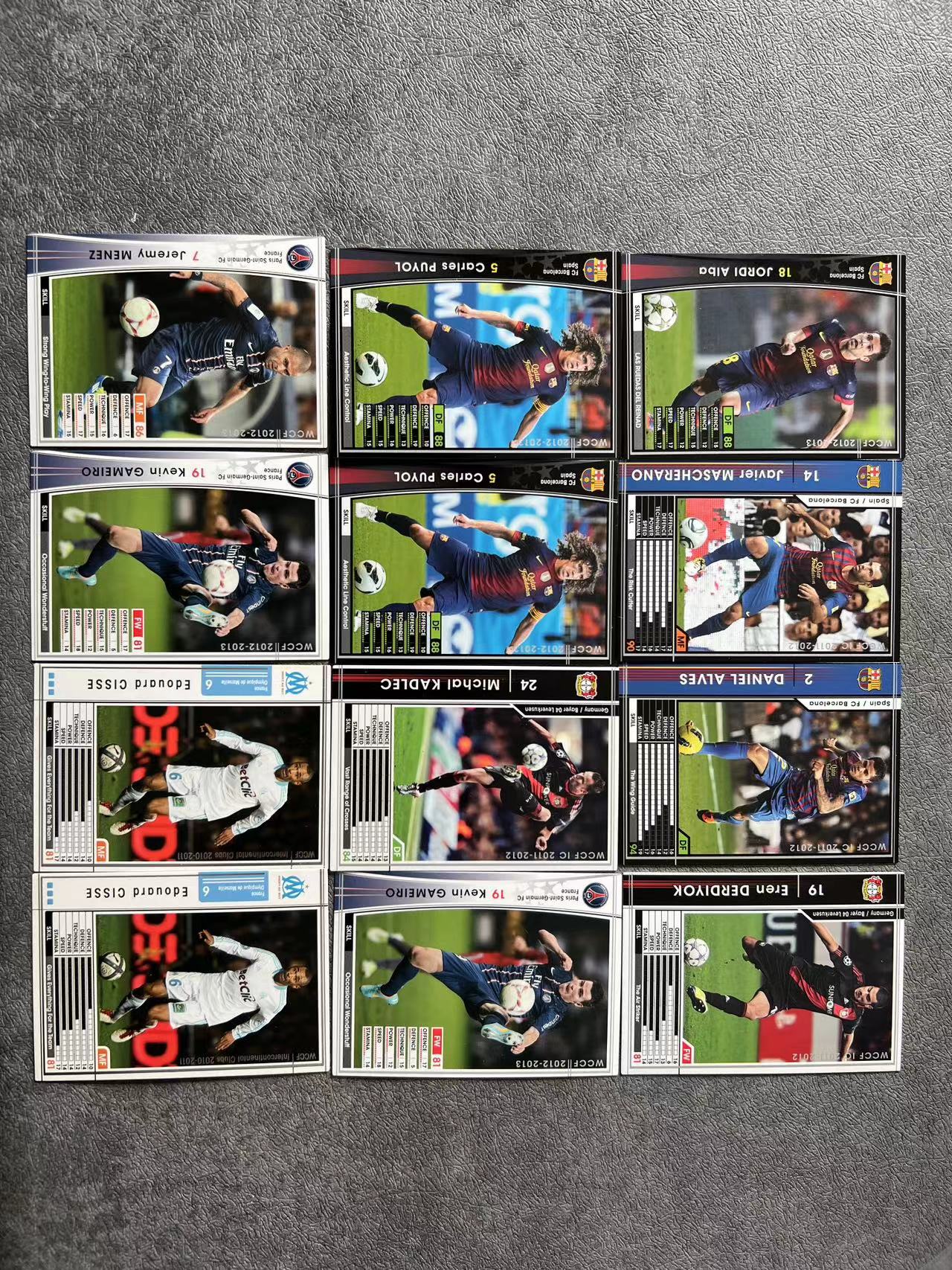 2012-13 Panini WCCF Jordi Alba 〖承接代卖·免代卖费〗霍尔迪 阿尔瓦 哈维尔 马斯切拉诺 达尼 阿尔维斯 游戏卡 打包12张 收藏必备 卡品如图【无名点】【卡神社】