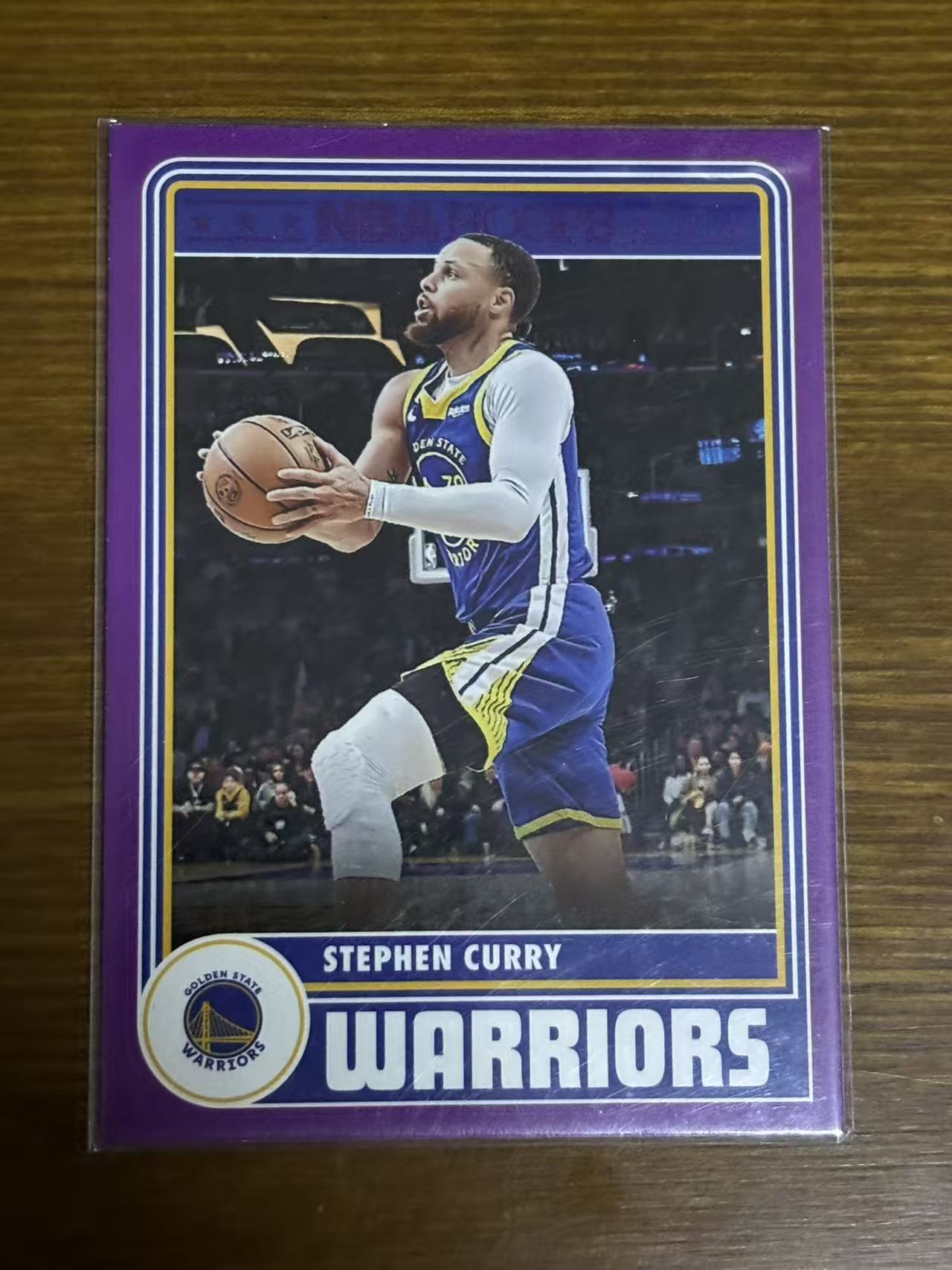 2023-24 Panini NBA Hoops Stephen Curry 【磊子球星卡】勇士 斯蒂芬 库里 HOOPS 特卡紫平行 base 卡品如图 值得收藏