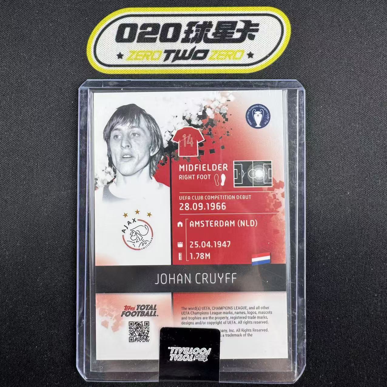 2024 Topps Total Football Johan Cruyff TTF 约翰 克鲁伊夫 39/50编 蓝折 皇冠 阿贾克斯 原封夹(OSORA)