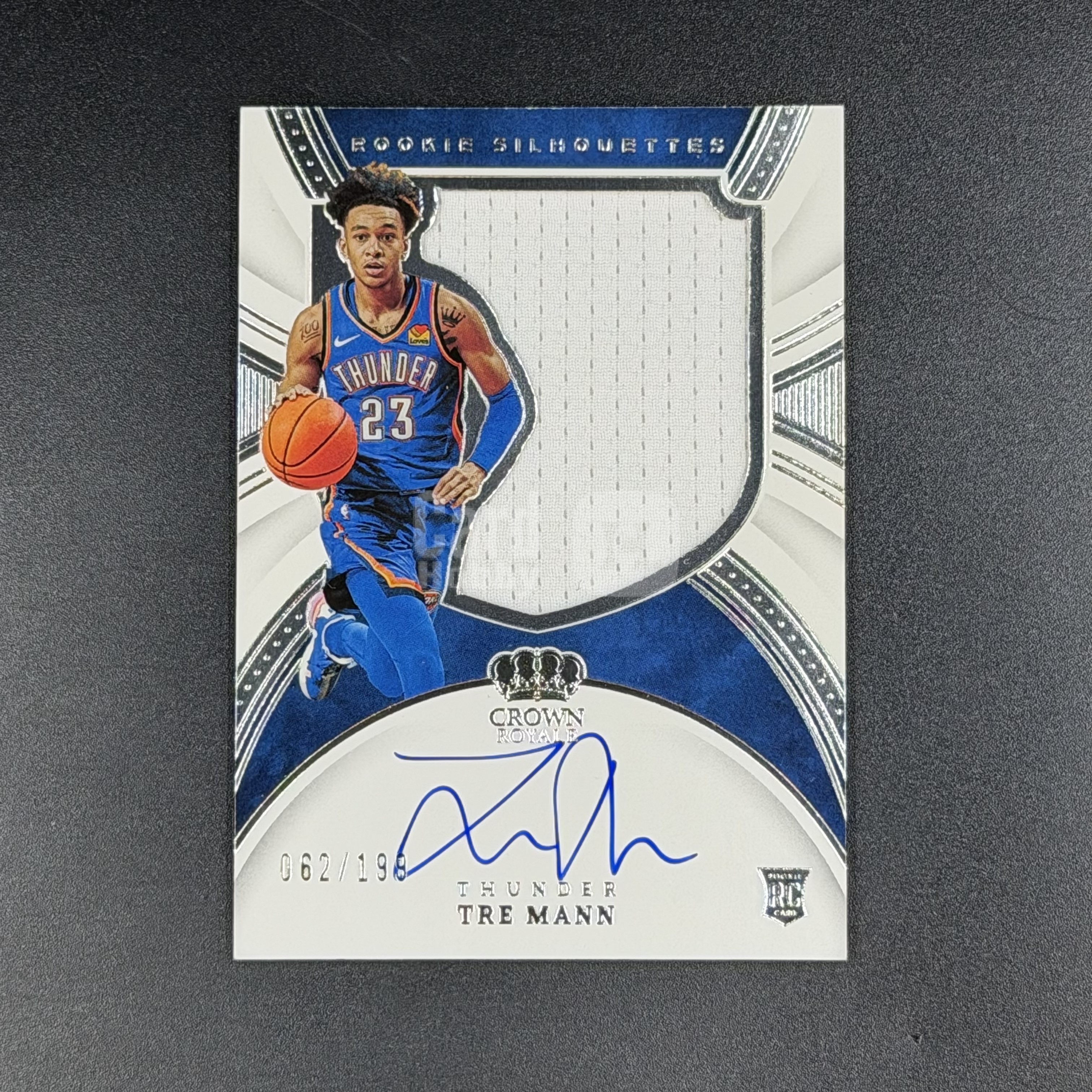 【浩冉拍卖】2021-22 Panini Crown Royale 篮球皇冠 Tre Mann 特雷 曼恩 卡签 签字 RPA 199编 Rc 新秀 雷霆 大窗物料切割 Patch #滔#