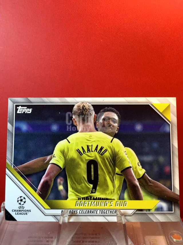 (老末精品代拍) E26 2022 Topps company Inc Dortmund's Duo Erling Haaland 哈兰德 贝林厄姆 多特蒙德 庆祝 凑套必备