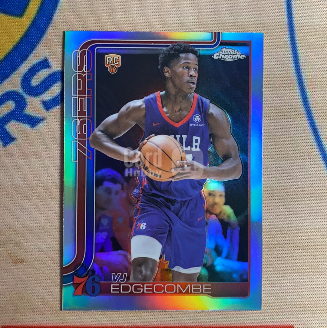 2025-26 Topps Chrome VJ Edgecombe 费城76人 VJ 埃奇库姆 正RC 新秀 银折 #2 卡品如图 凑套必备
